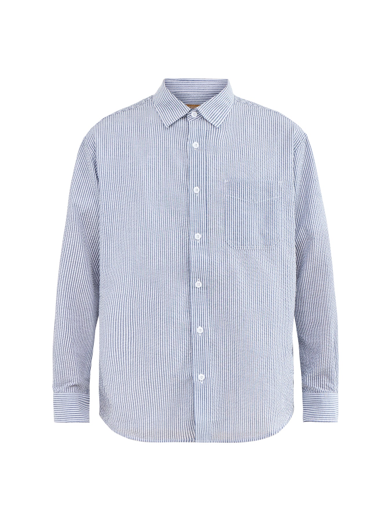 Stripe Seersucker Shirt Blue