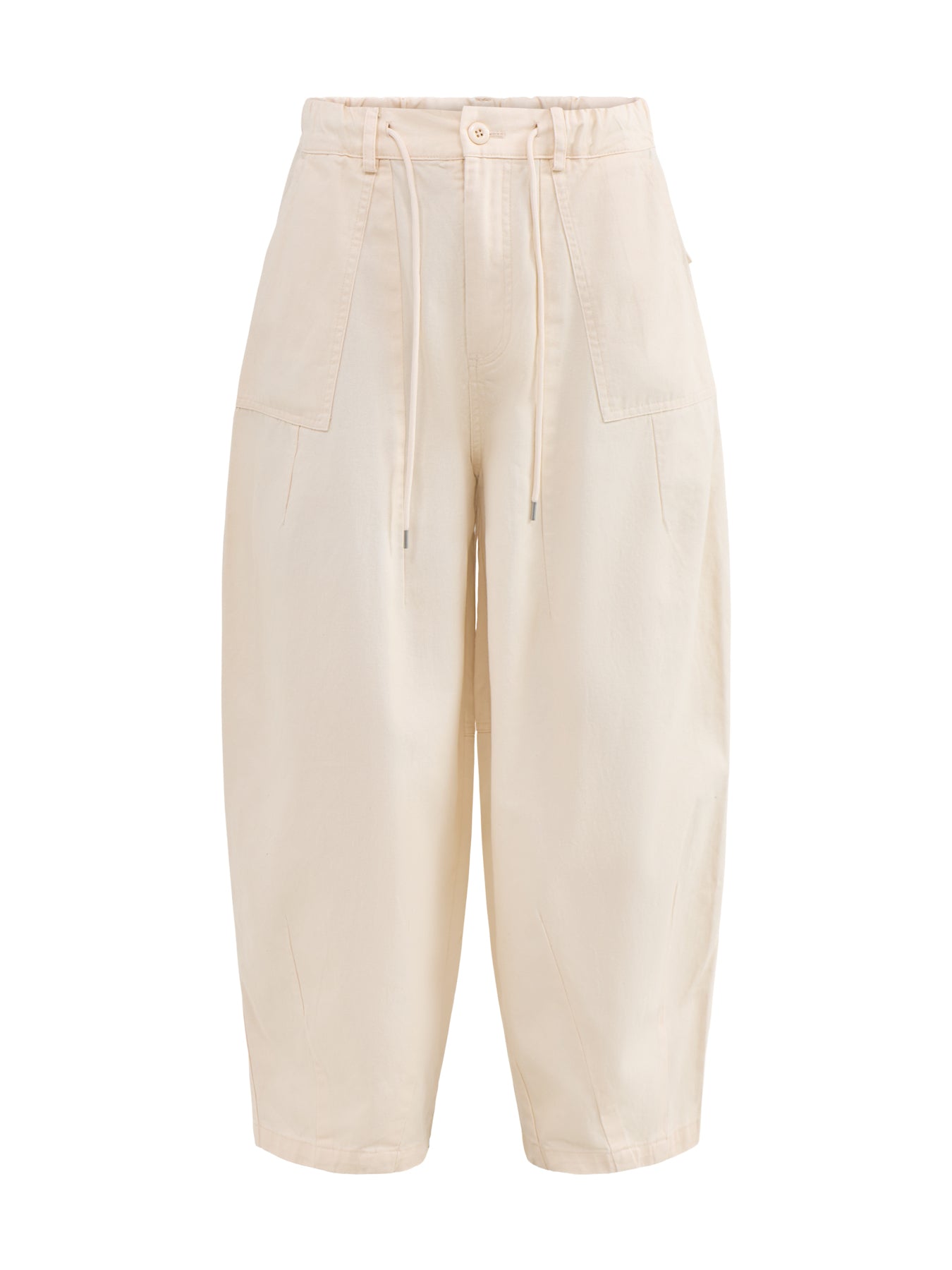 Twill Balloon Trousers Cream
