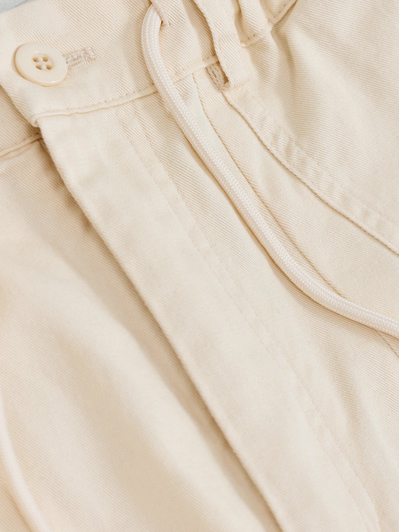 Twill Balloon Trousers Cream