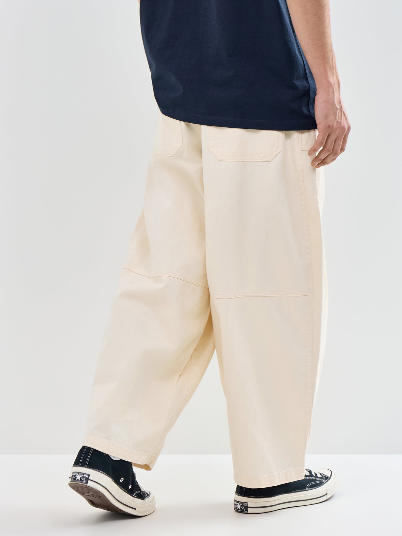 Twill Balloon Trousers Cream