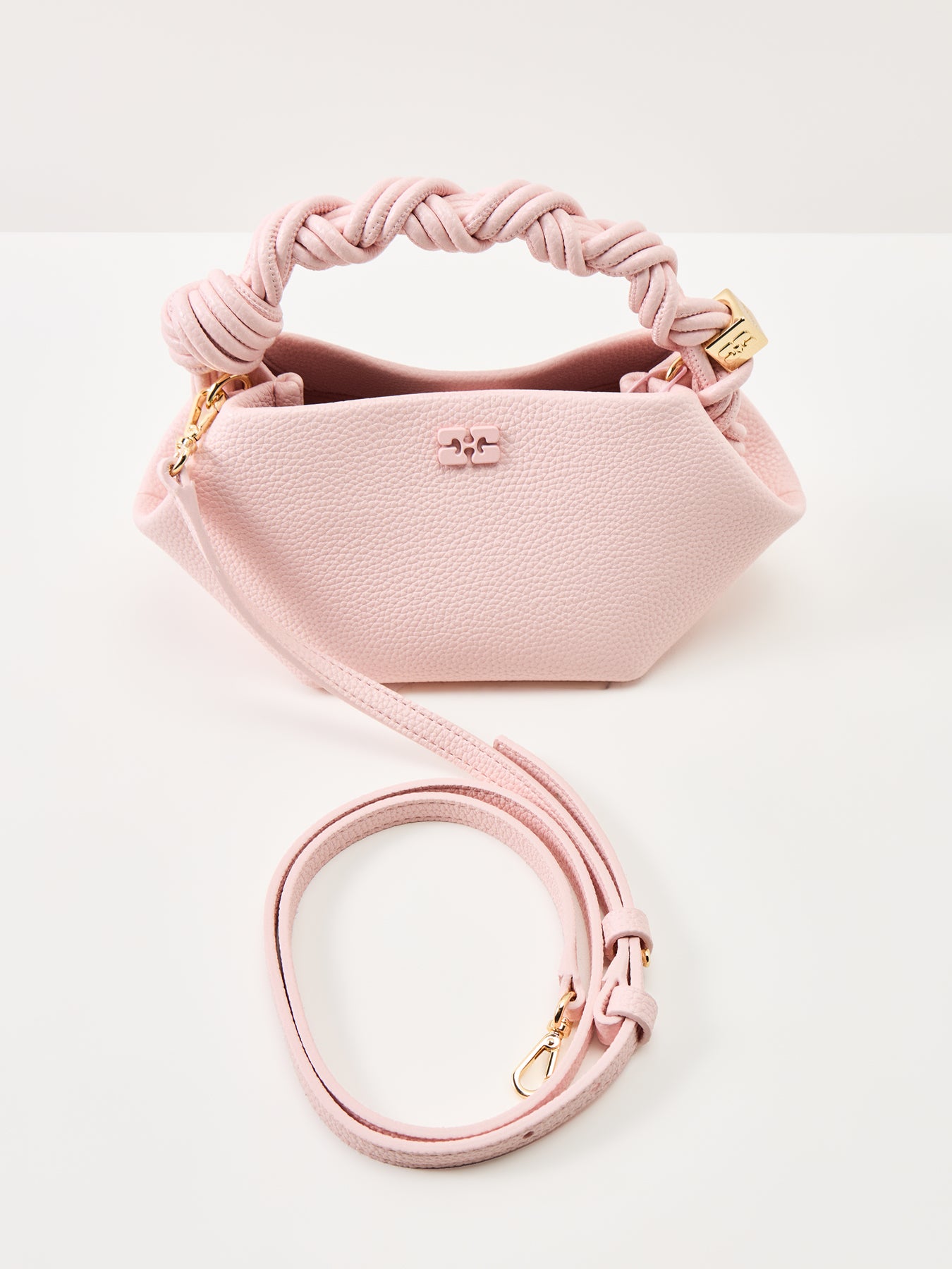 Bou Mini Grained Leather Crossbody Bag Pink