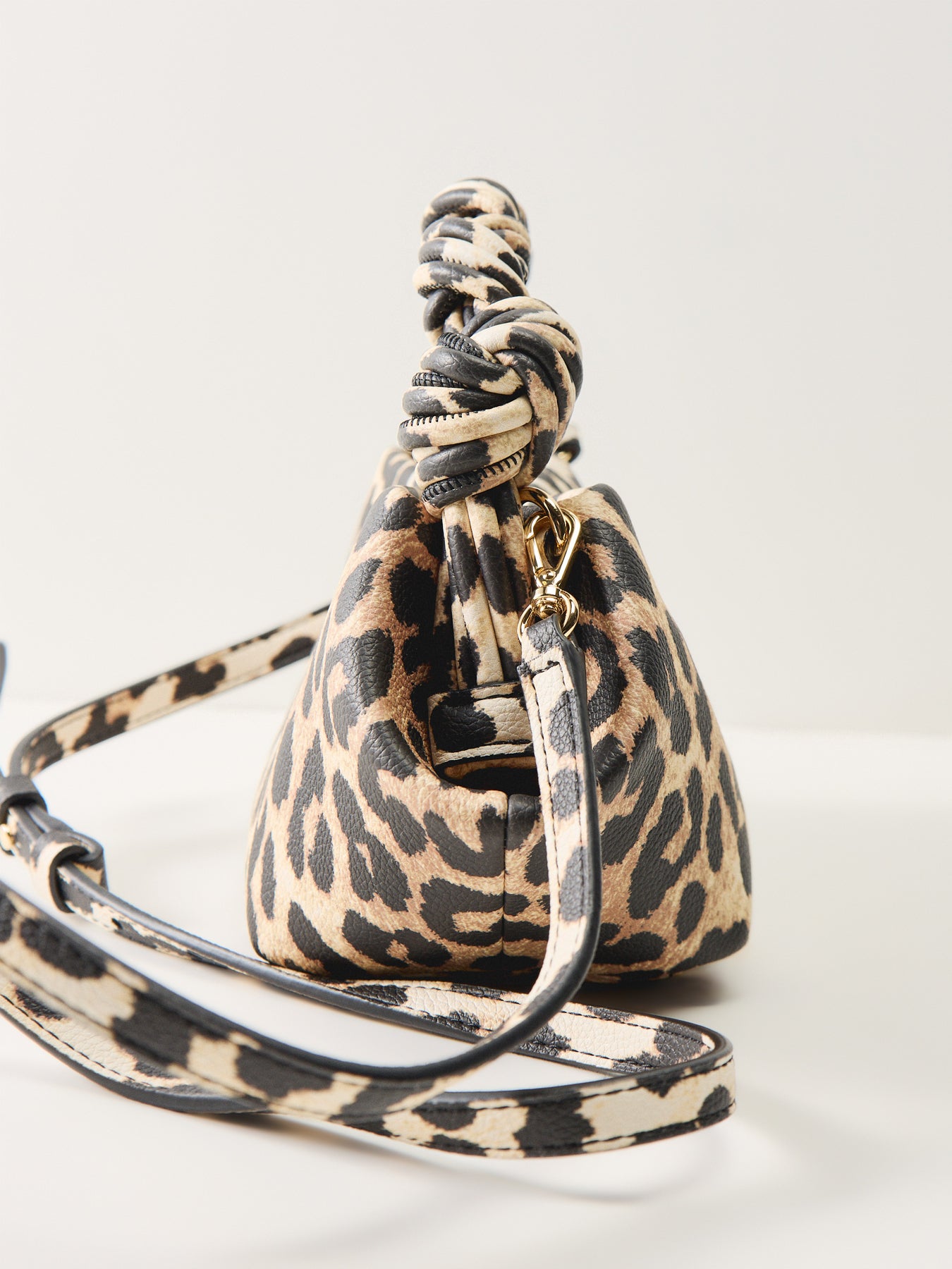 Bou Mini Leopard Print Bag Brown