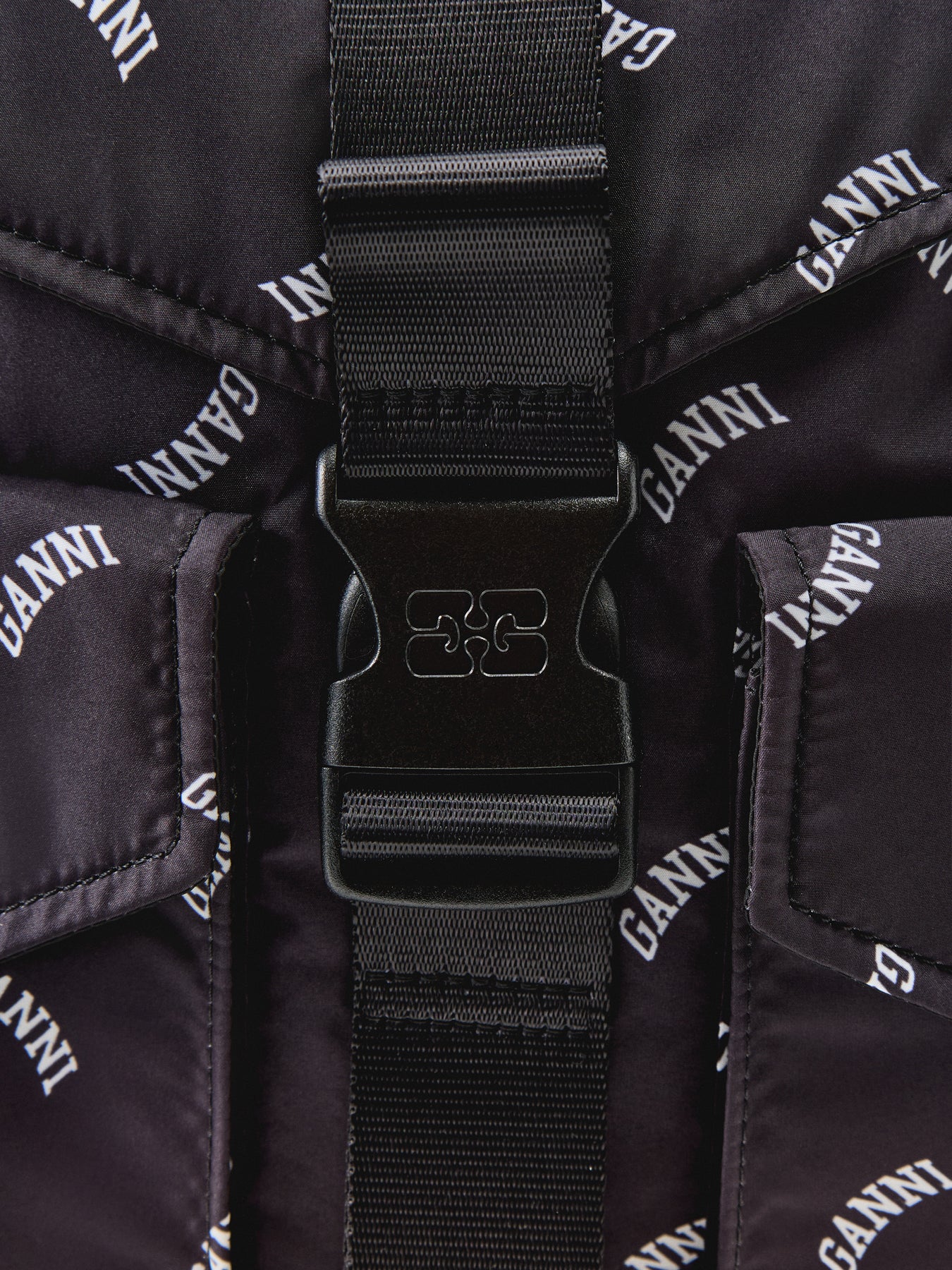 Logo Canvas Backpack Black
