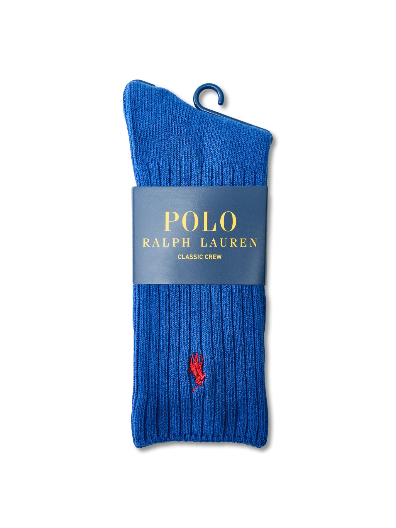 Ribbed Crew Socks Blue