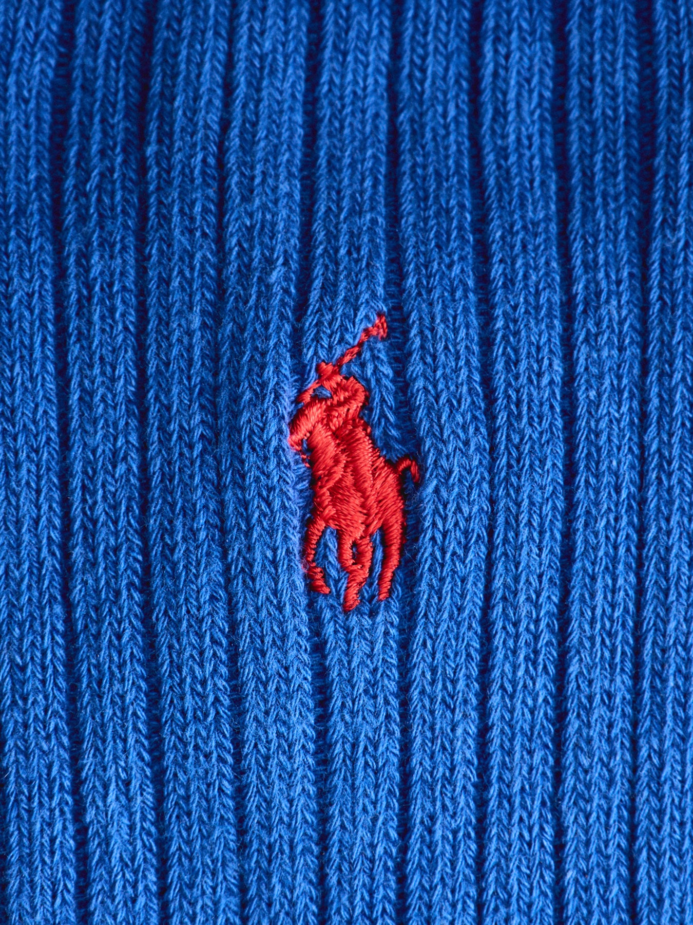 Ribbed Crew Socks Blue