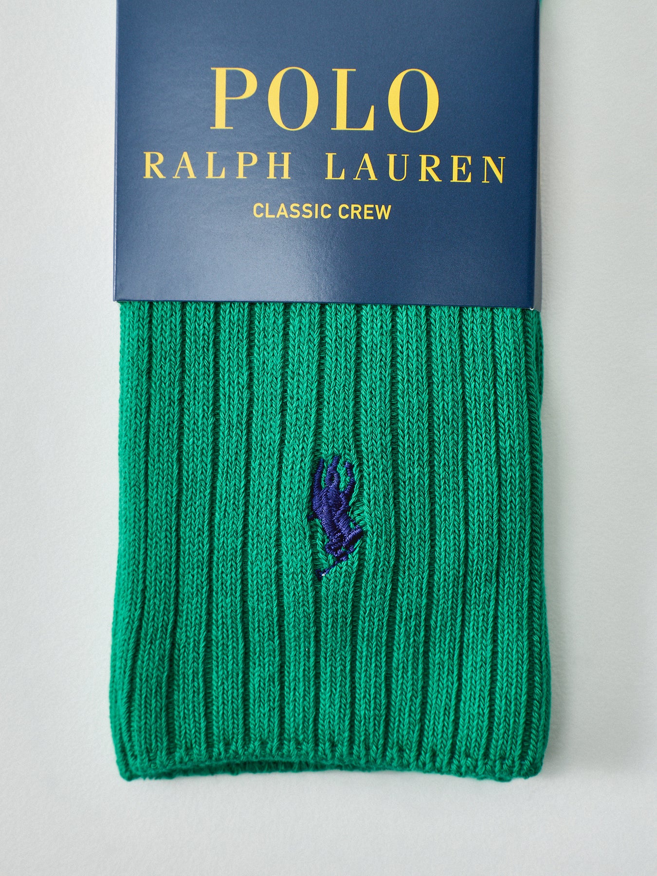 Ribbed Crew Socks Green