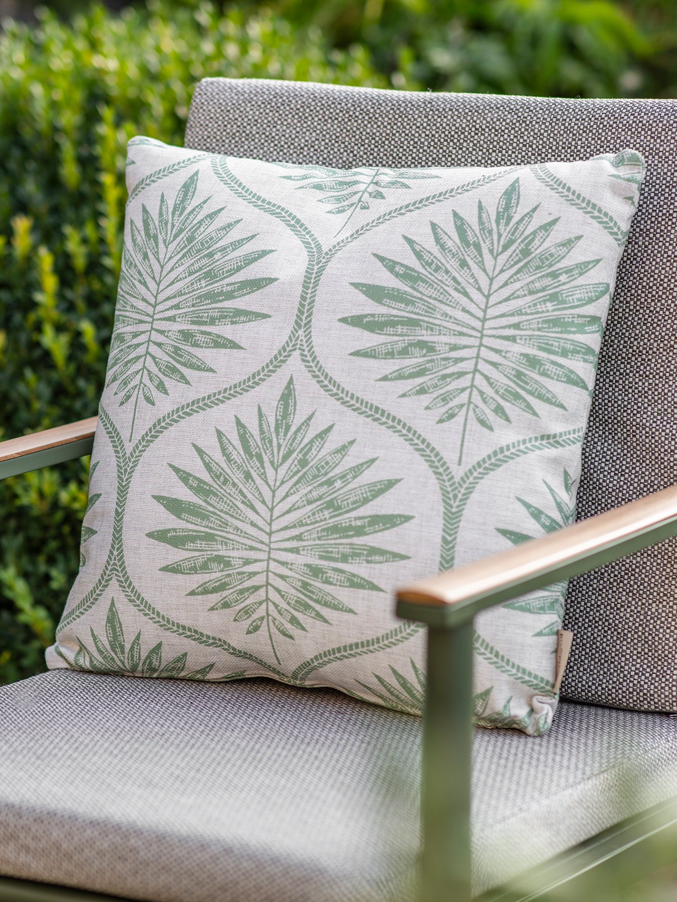 Fronds Square Scatter Cushion Green