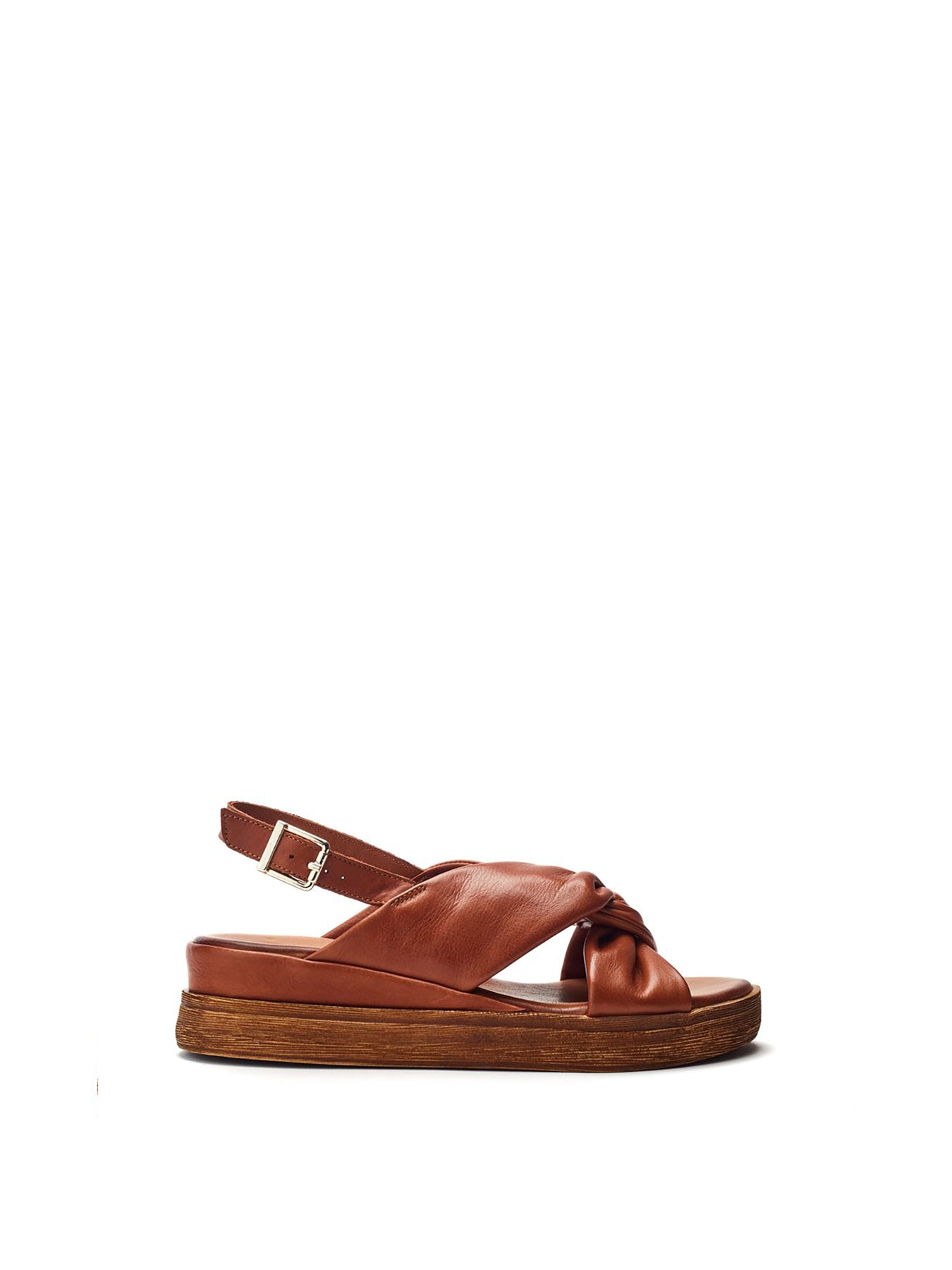 Kalmia Leather Wedges Tan