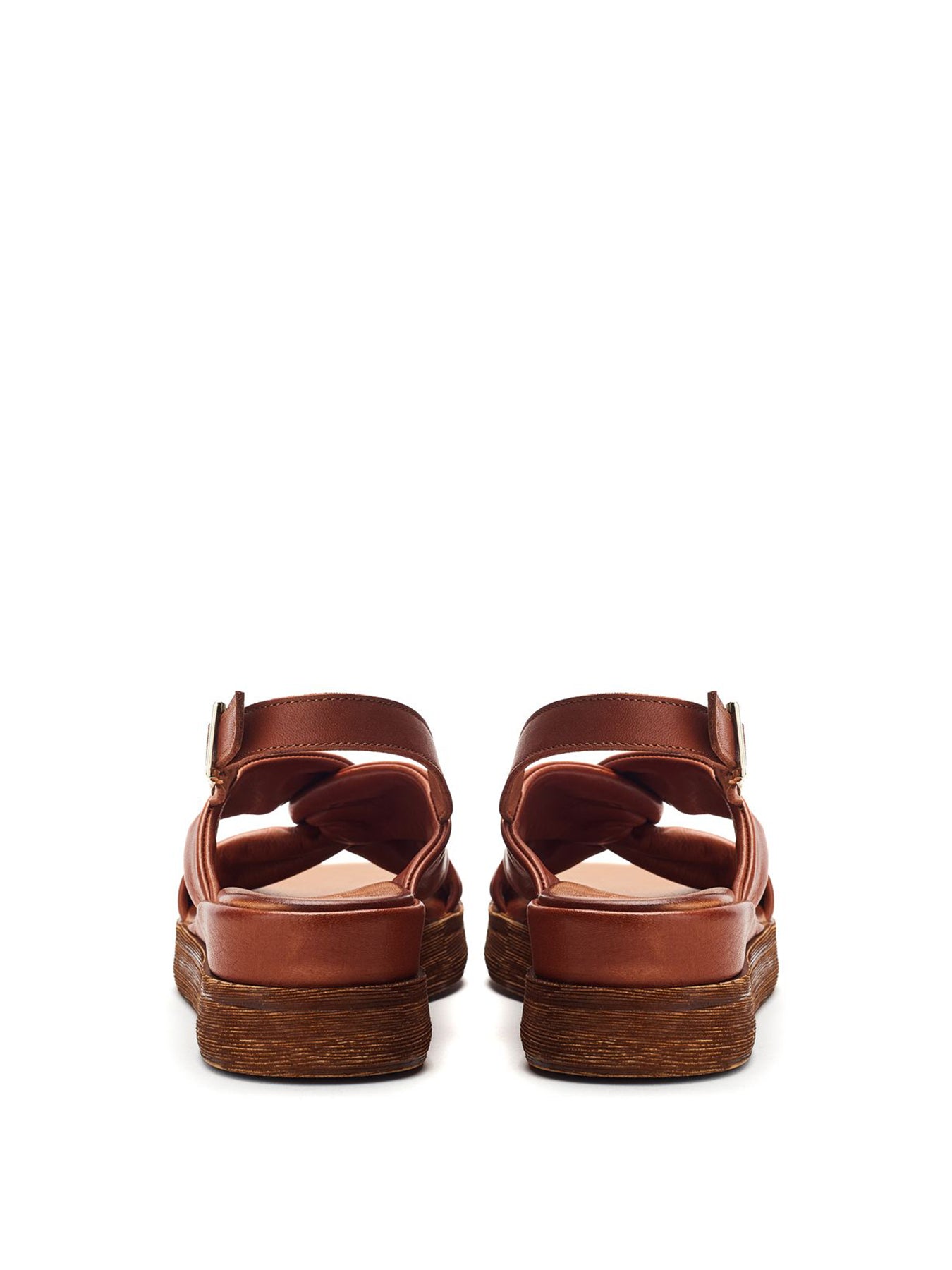 Kalmia Leather Wedges Tan