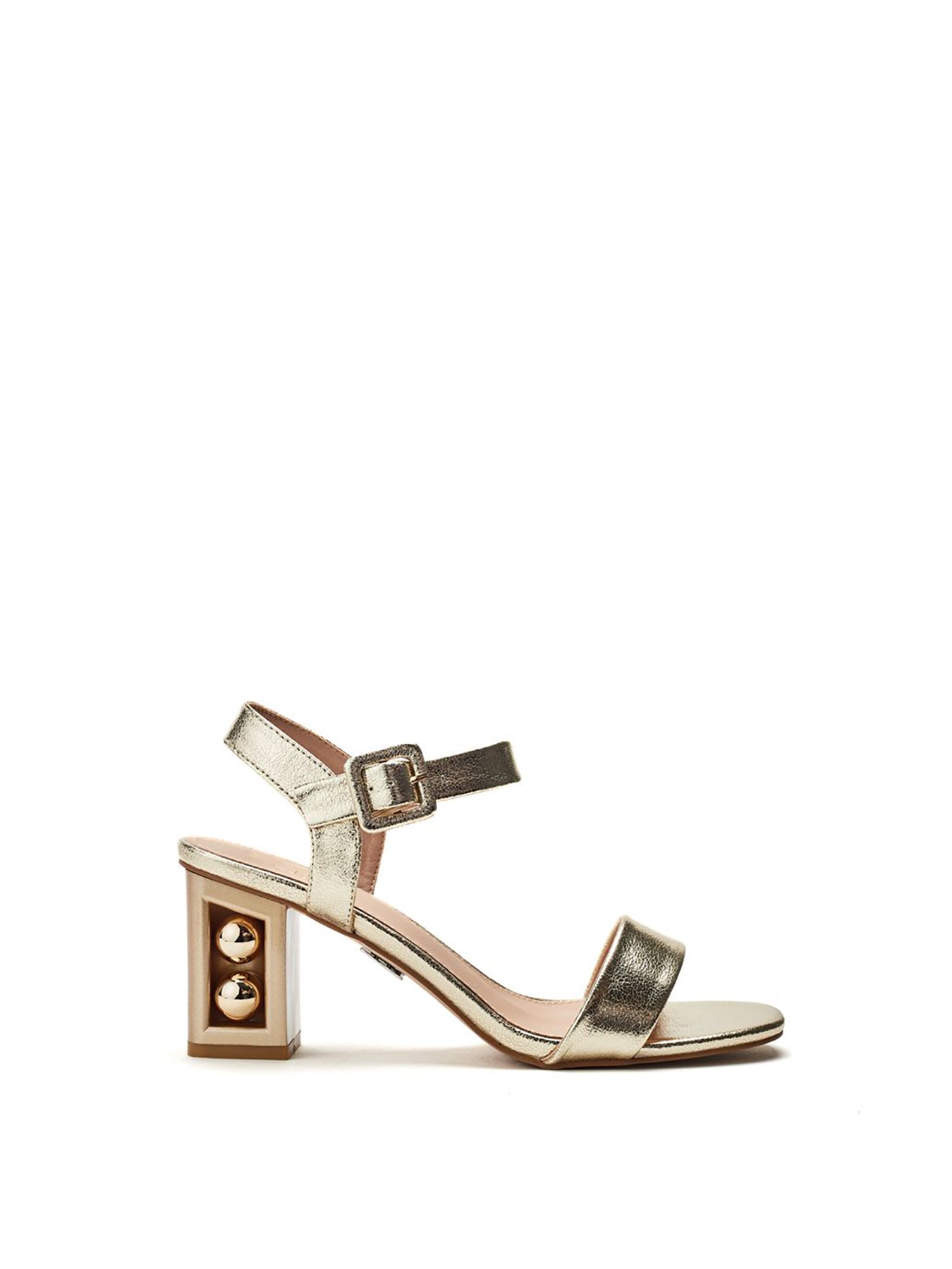 Sandypearl Leather Heeled Sandals Multi