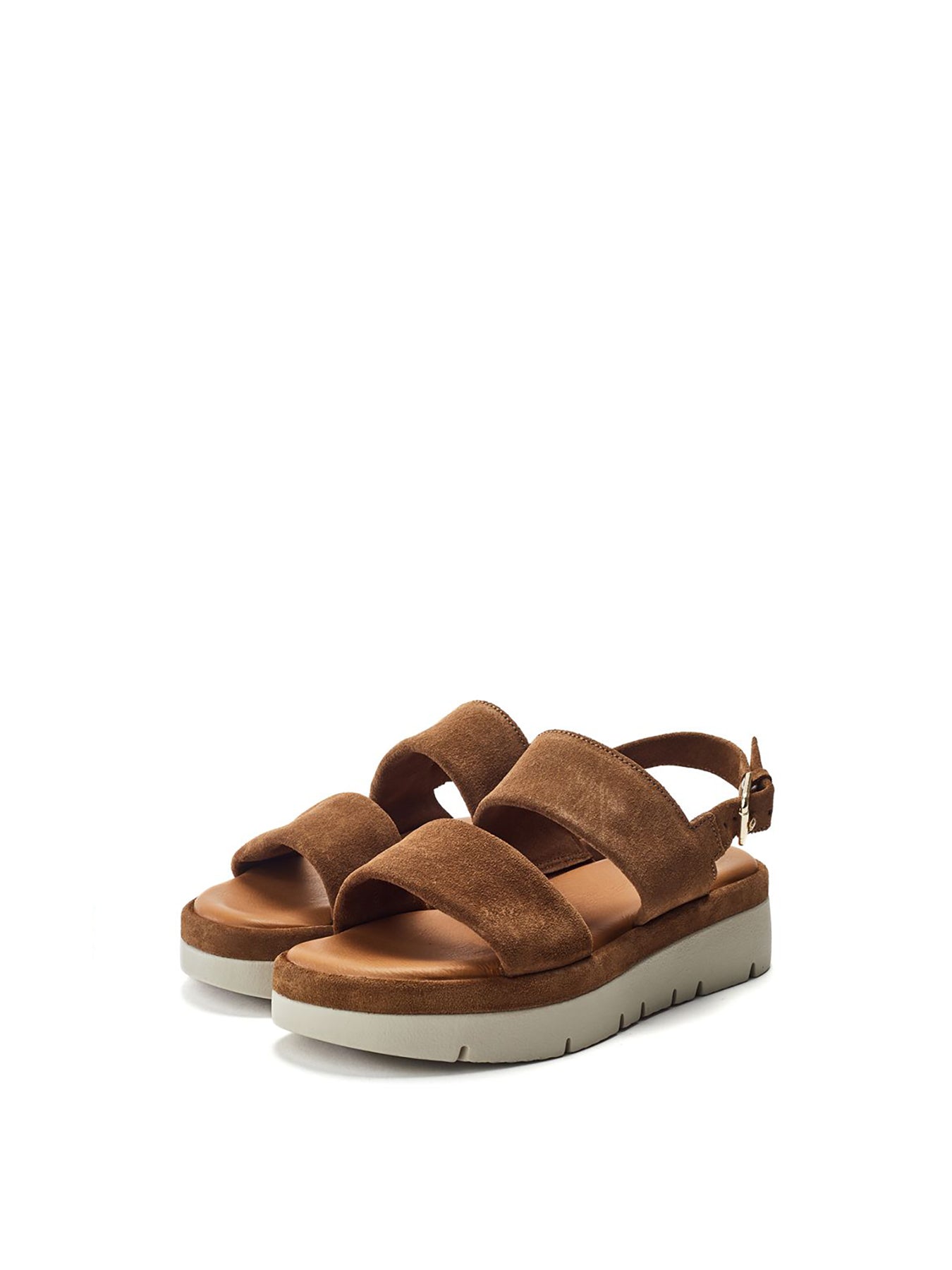 Netty Suede Sandals Tan