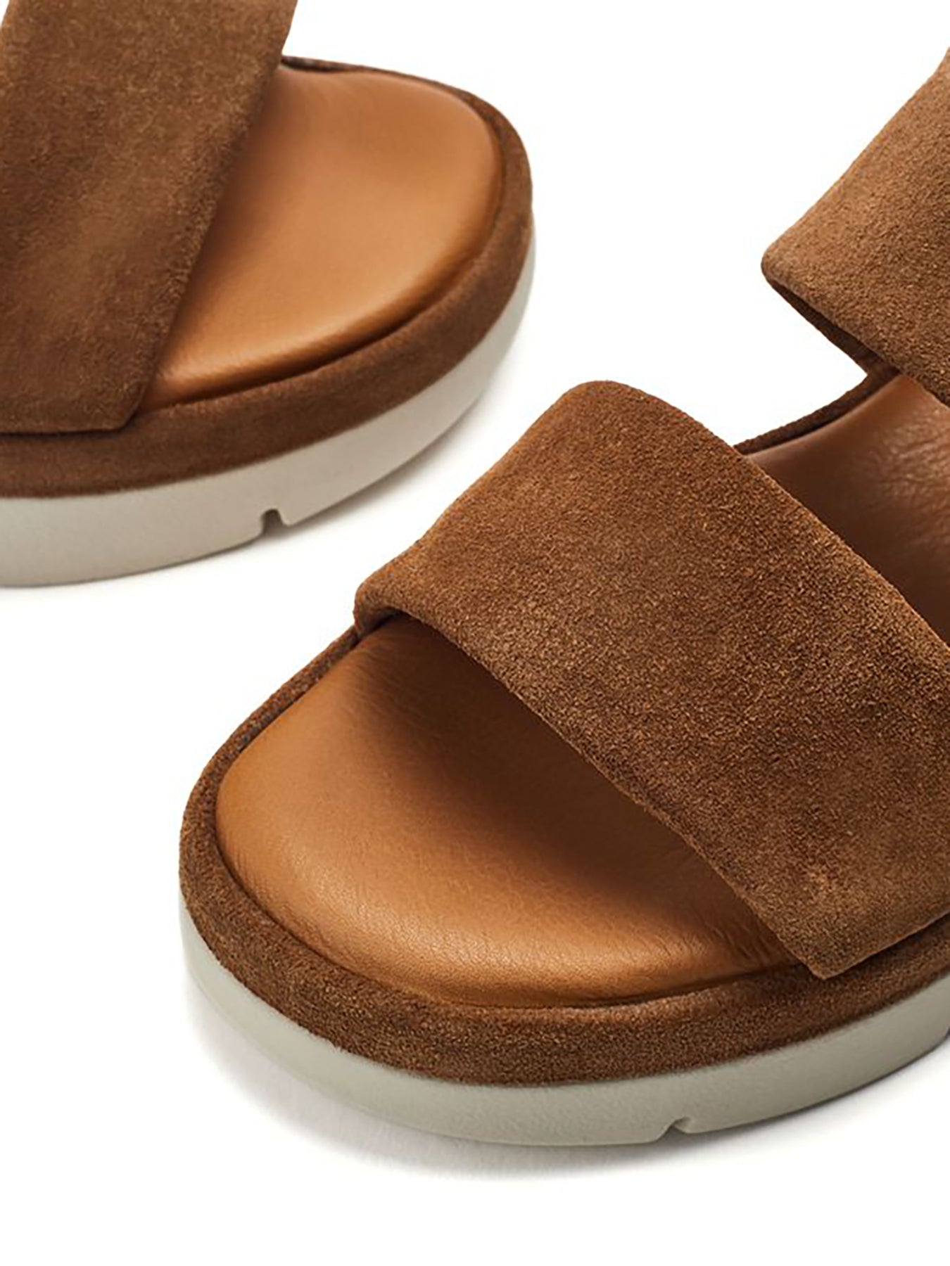 Netty Suede Sandals Tan