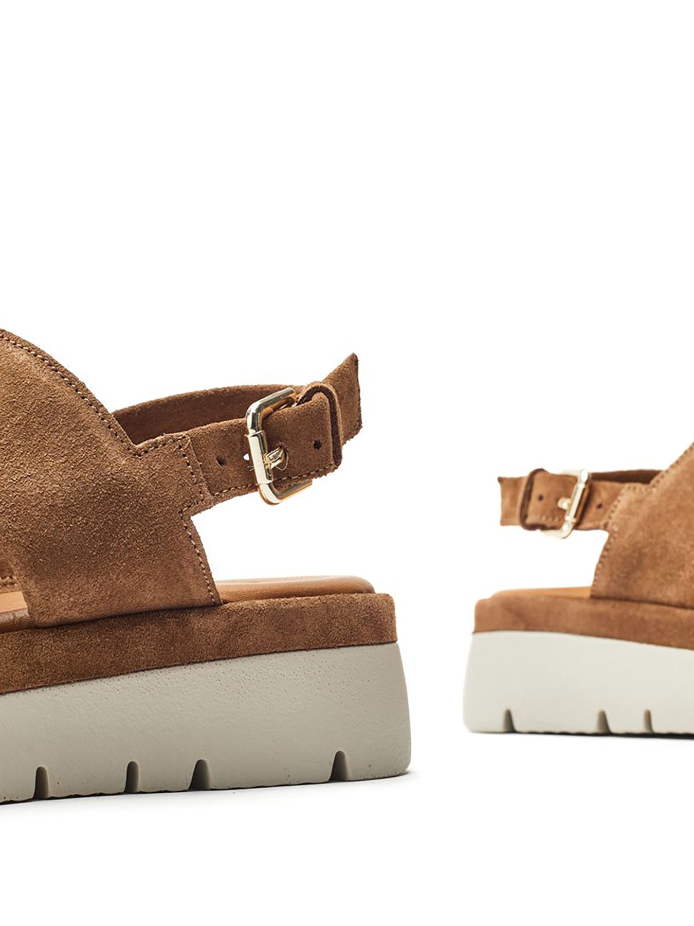 Netty Suede Sandals Tan