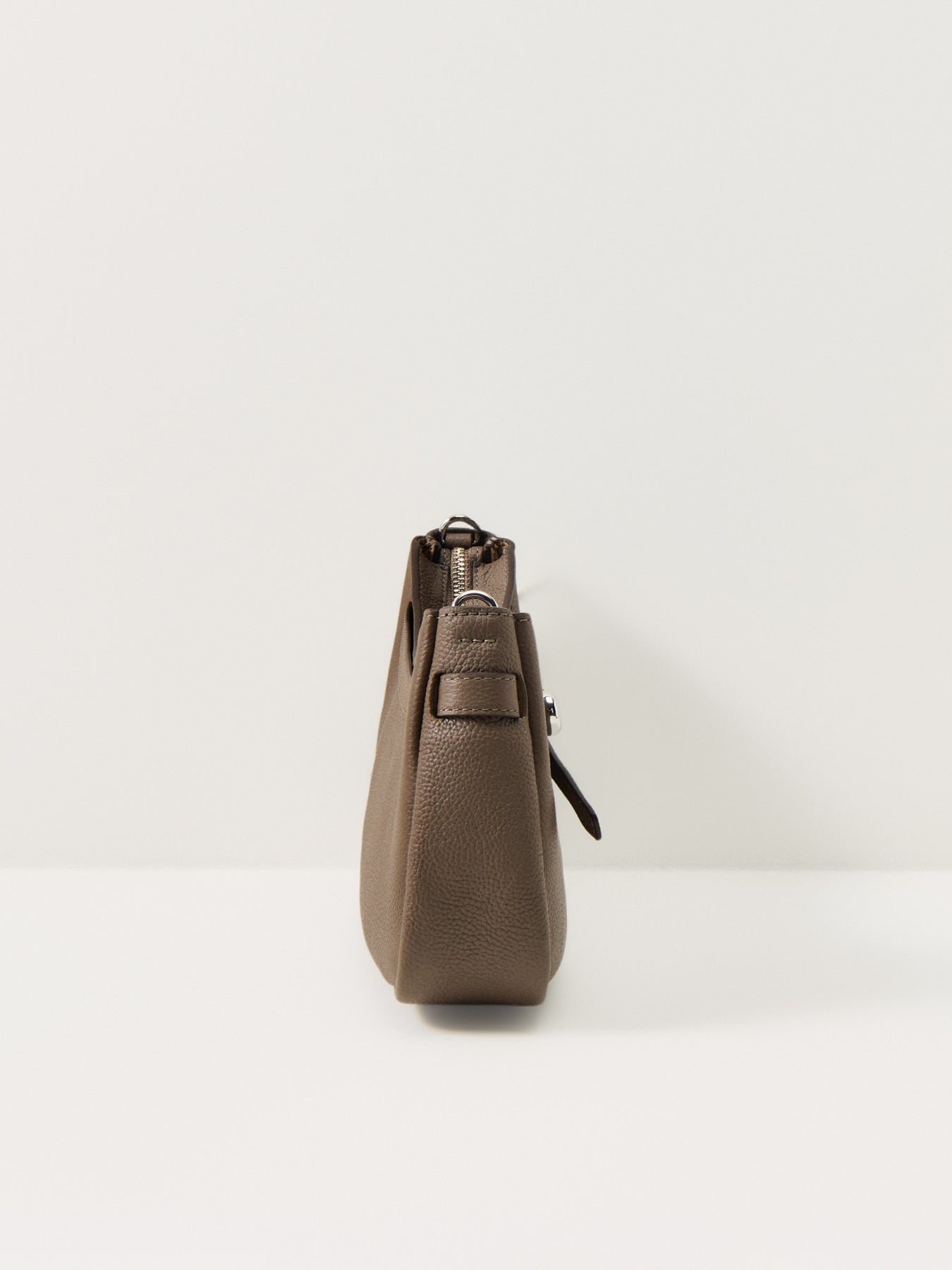 Romy Zip Top Crossbody Beige