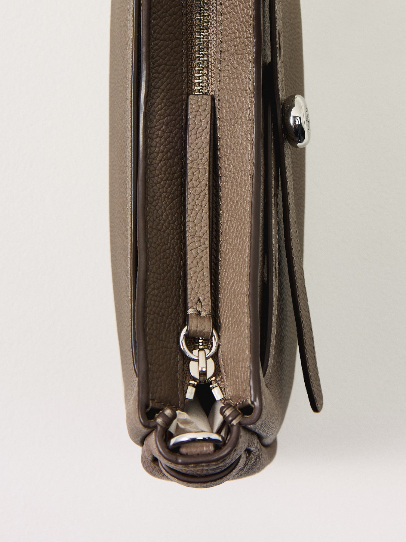 Romy Zip Top Crossbody Beige