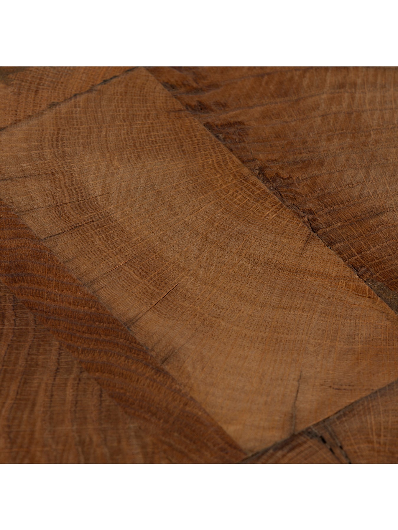 Knole Recycled Oak Stool Brown