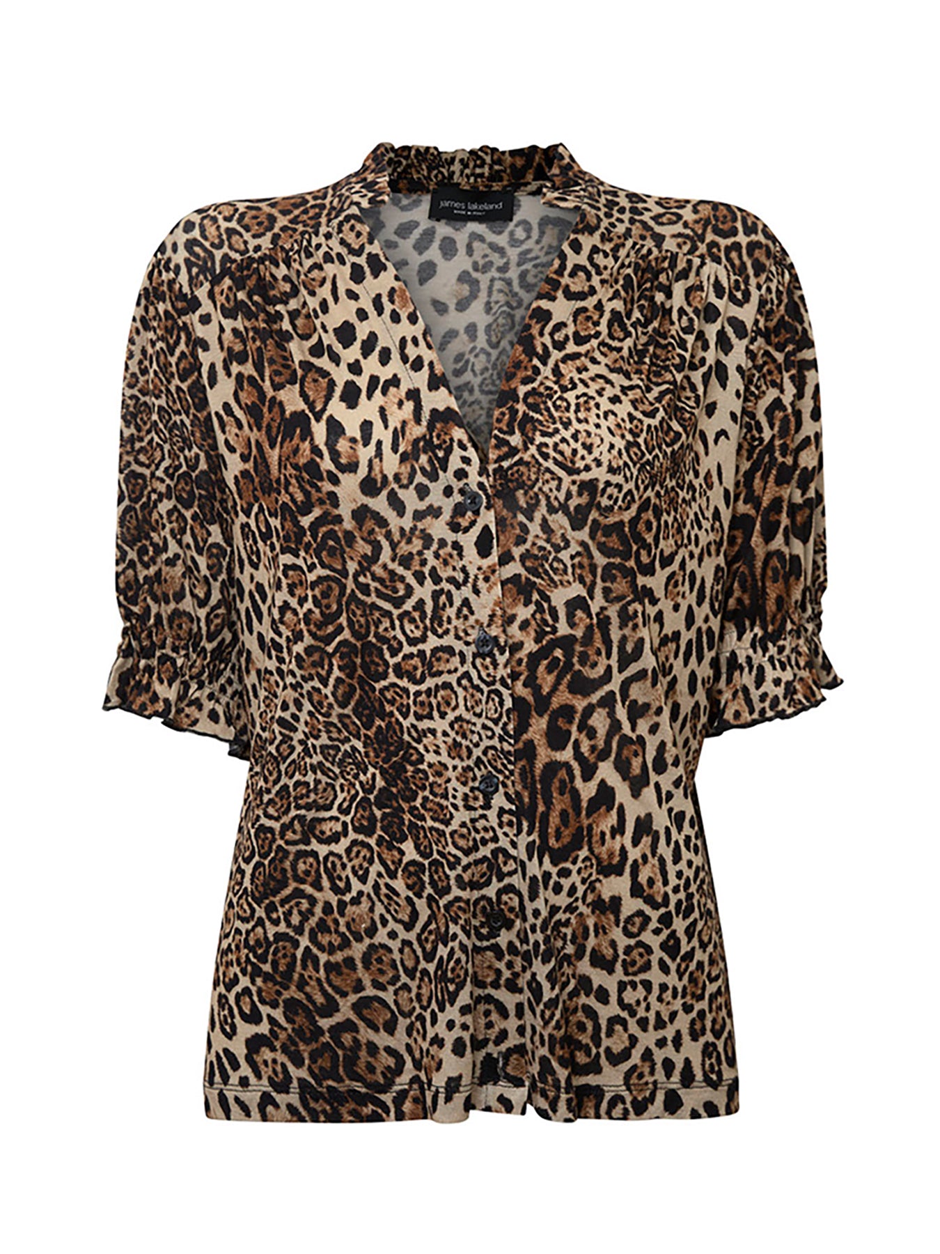 Leopard Print Blouse Brown