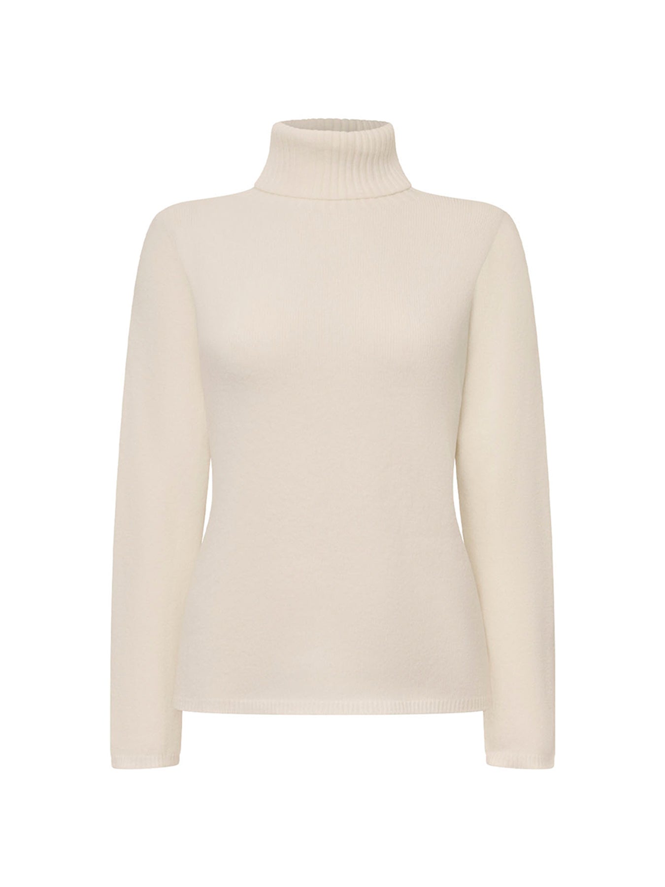 Polo Neck Jumper White