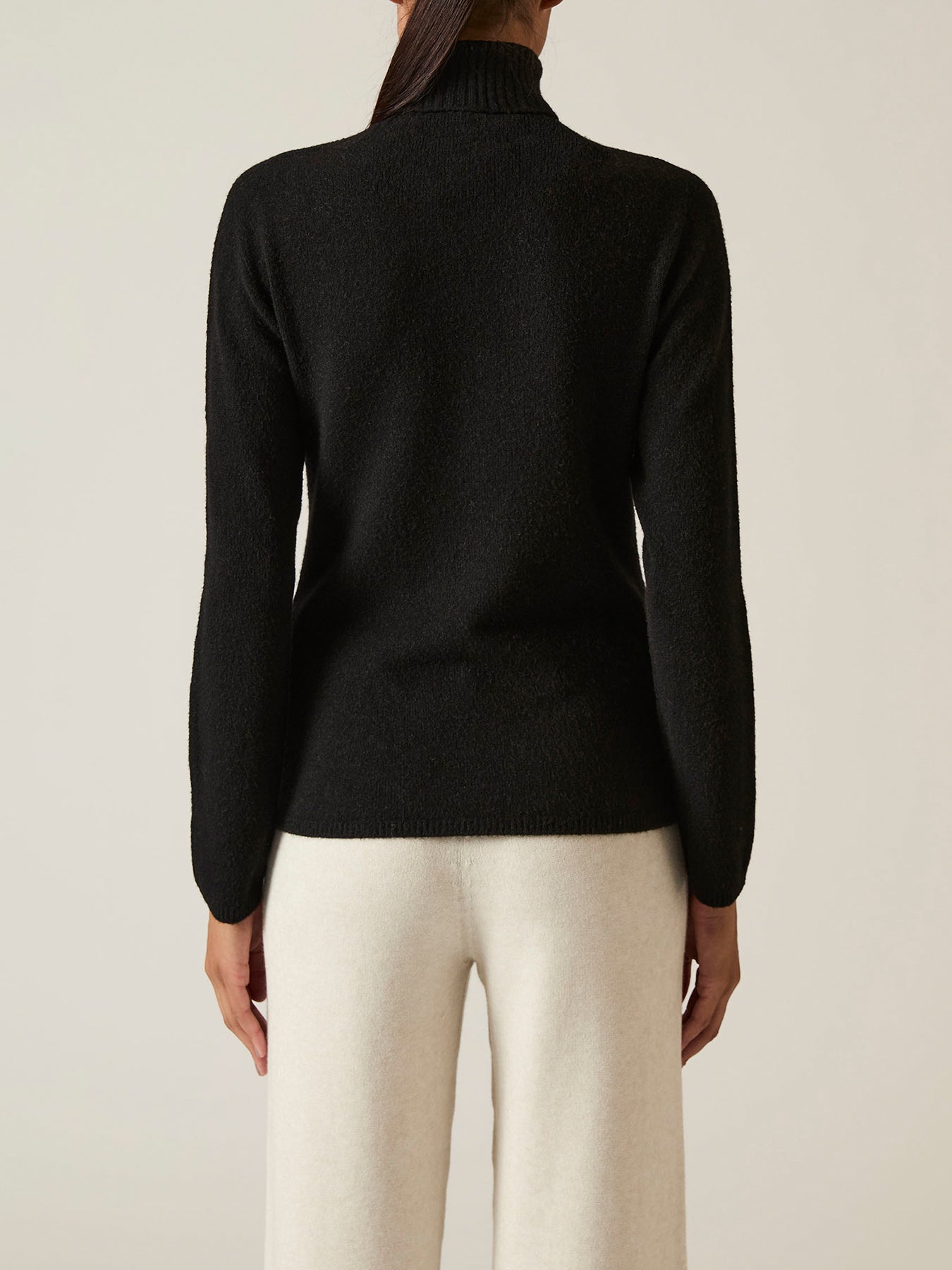 Polo Neck Jumper Black