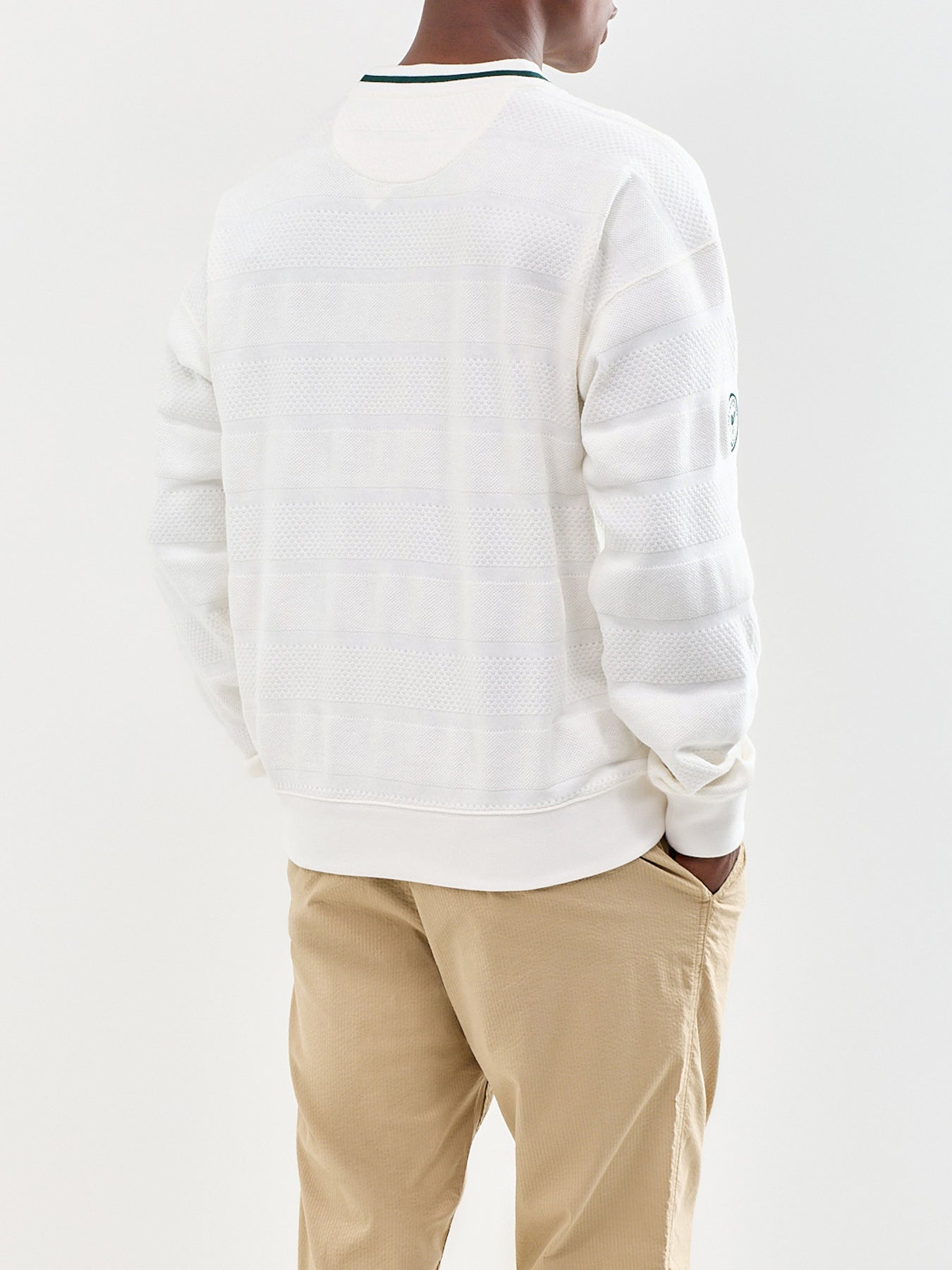Wimbledon Textured Knit Jumper White