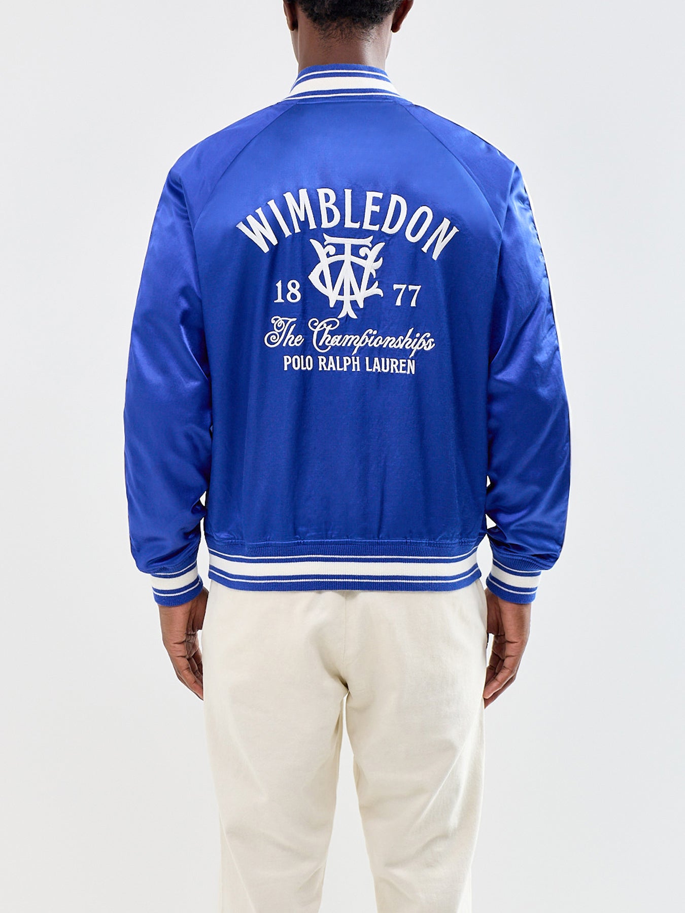Wimbledon Varsity Bomber Jacket Blue