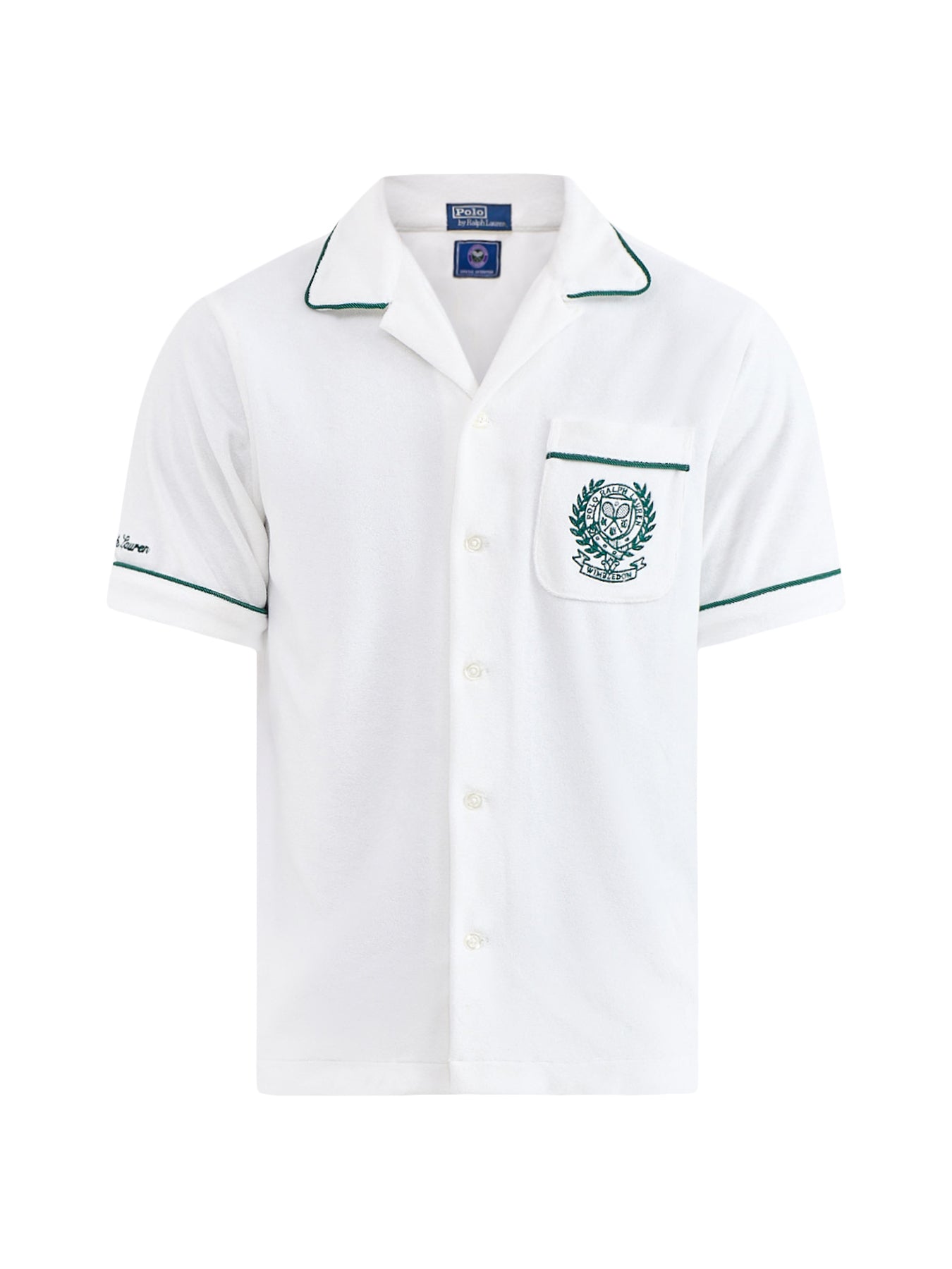 Wimbledon Crest Linen Shirt White