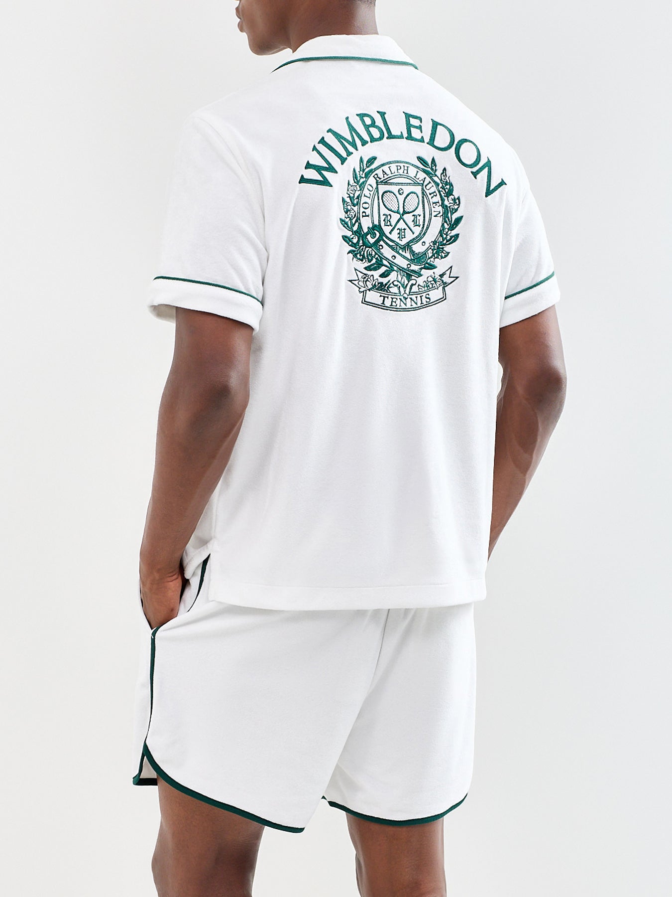 Wimbledon Crest Linen Shirt White