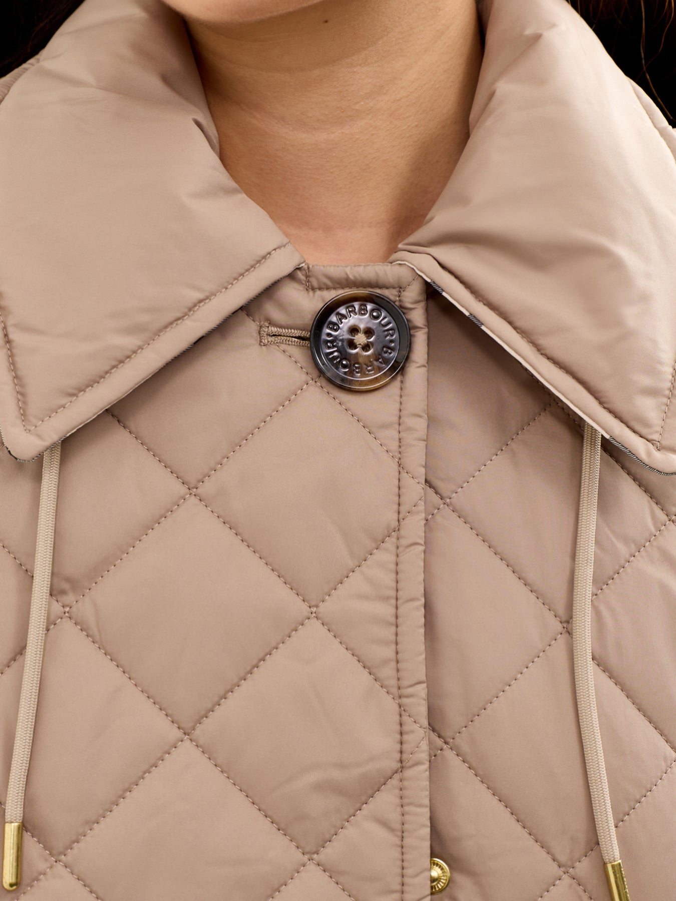Cara Quilted Jacket Beige