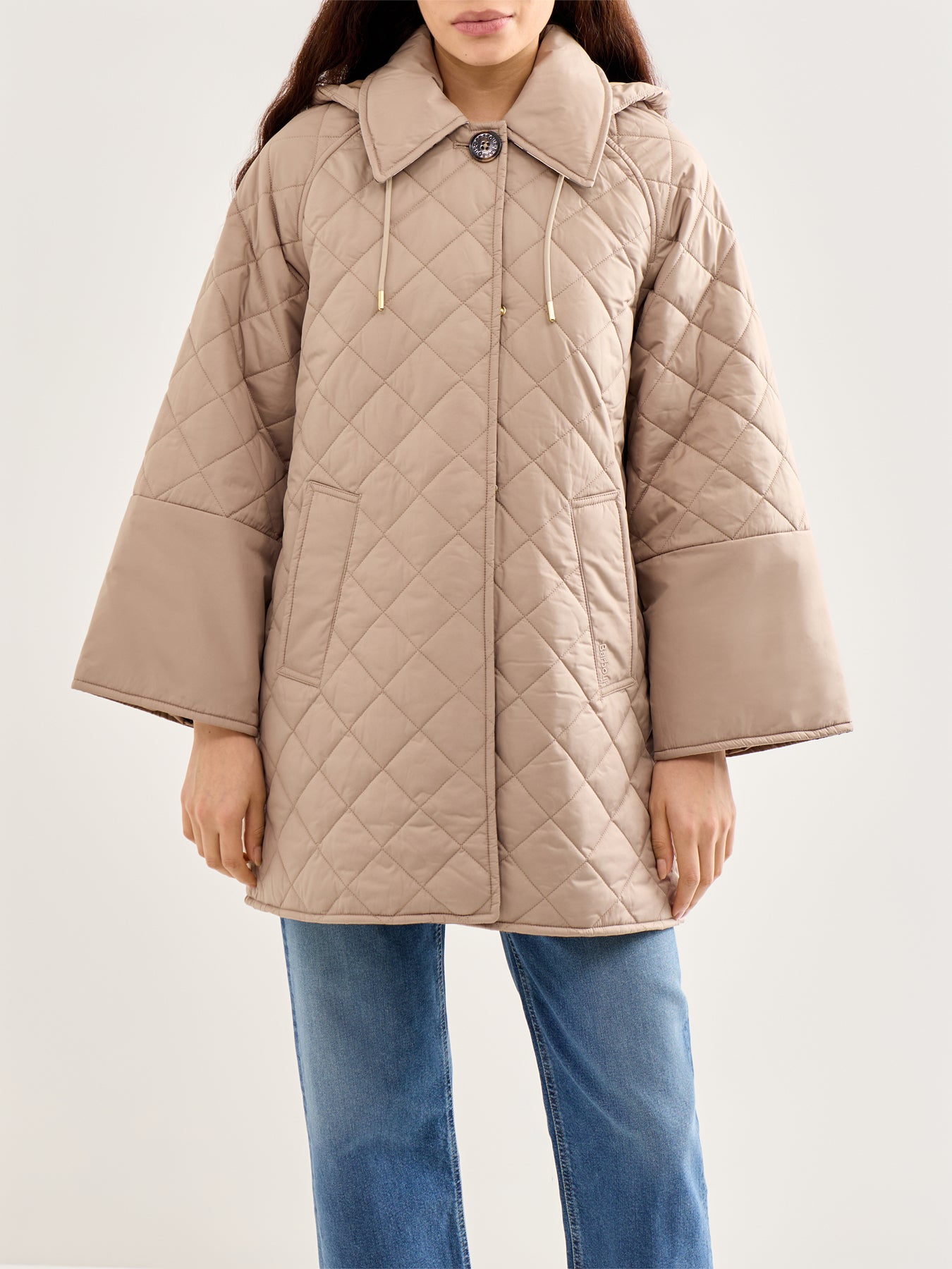 Cara Quilted Jacket Beige