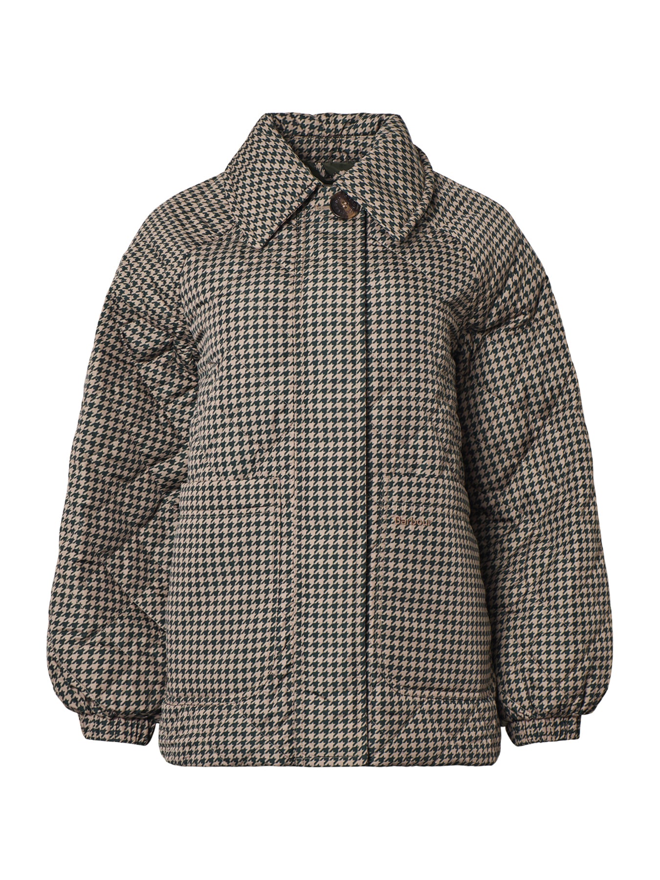 Laoise Check Quilted Jacket Green