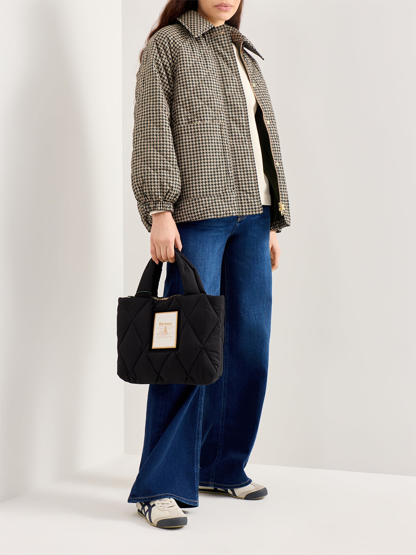 Laoise Check Quilted Jacket Green