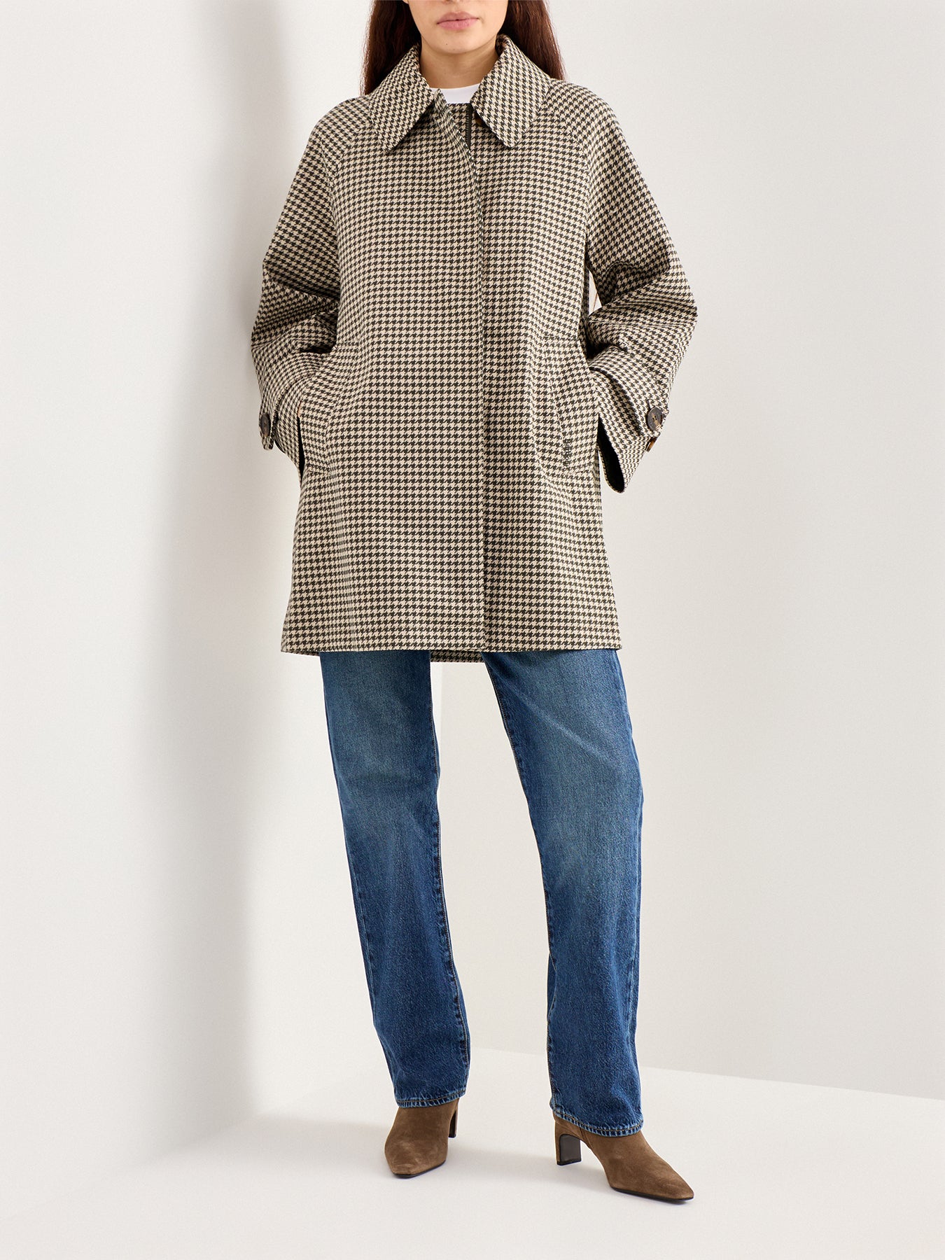 Kennedy Check Showerproof Jacket Green
