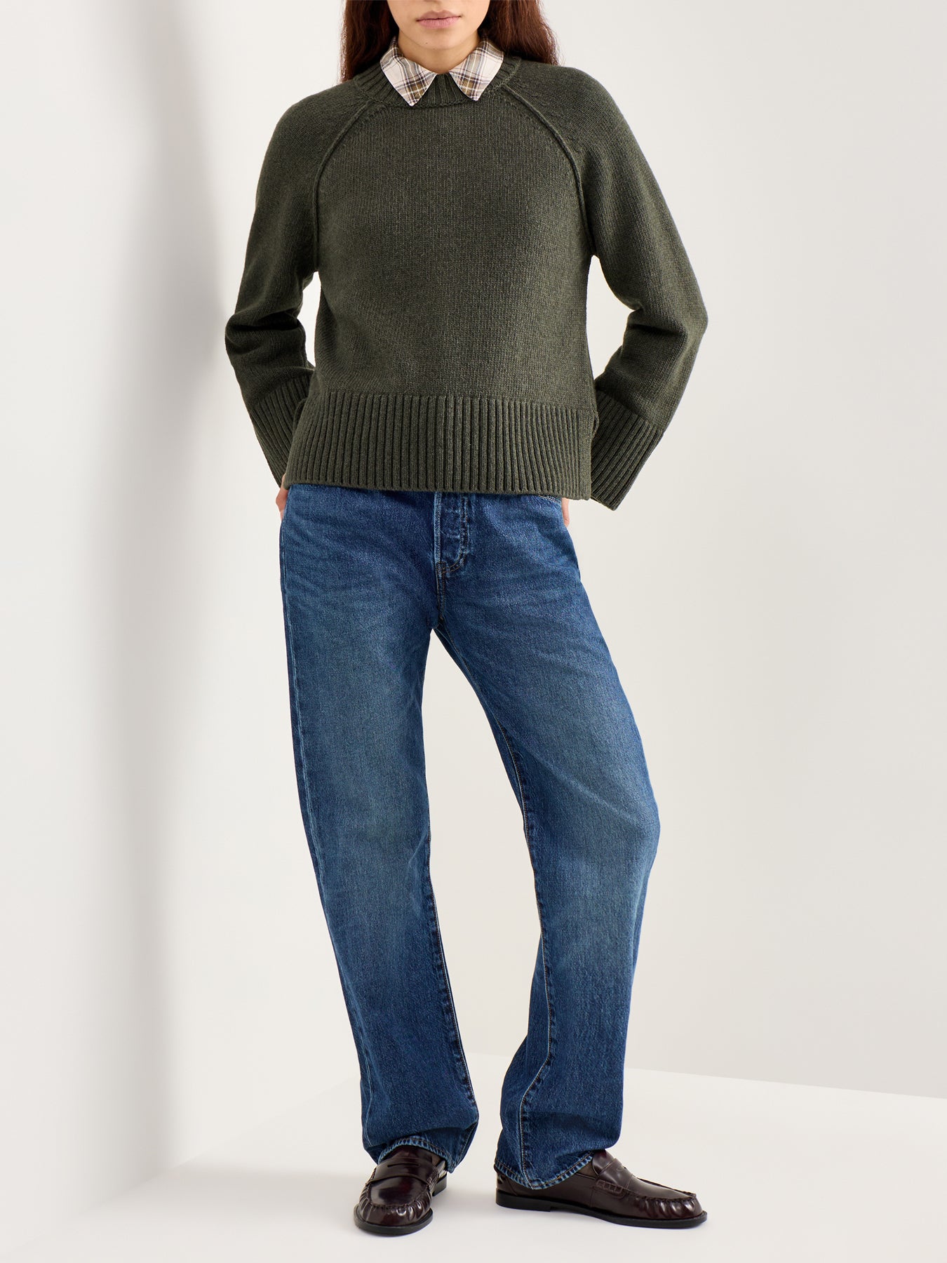 Ashdon Knitted Jumper Green