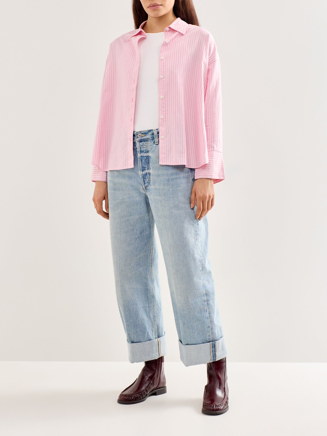 Rosie Button Shirt Pink