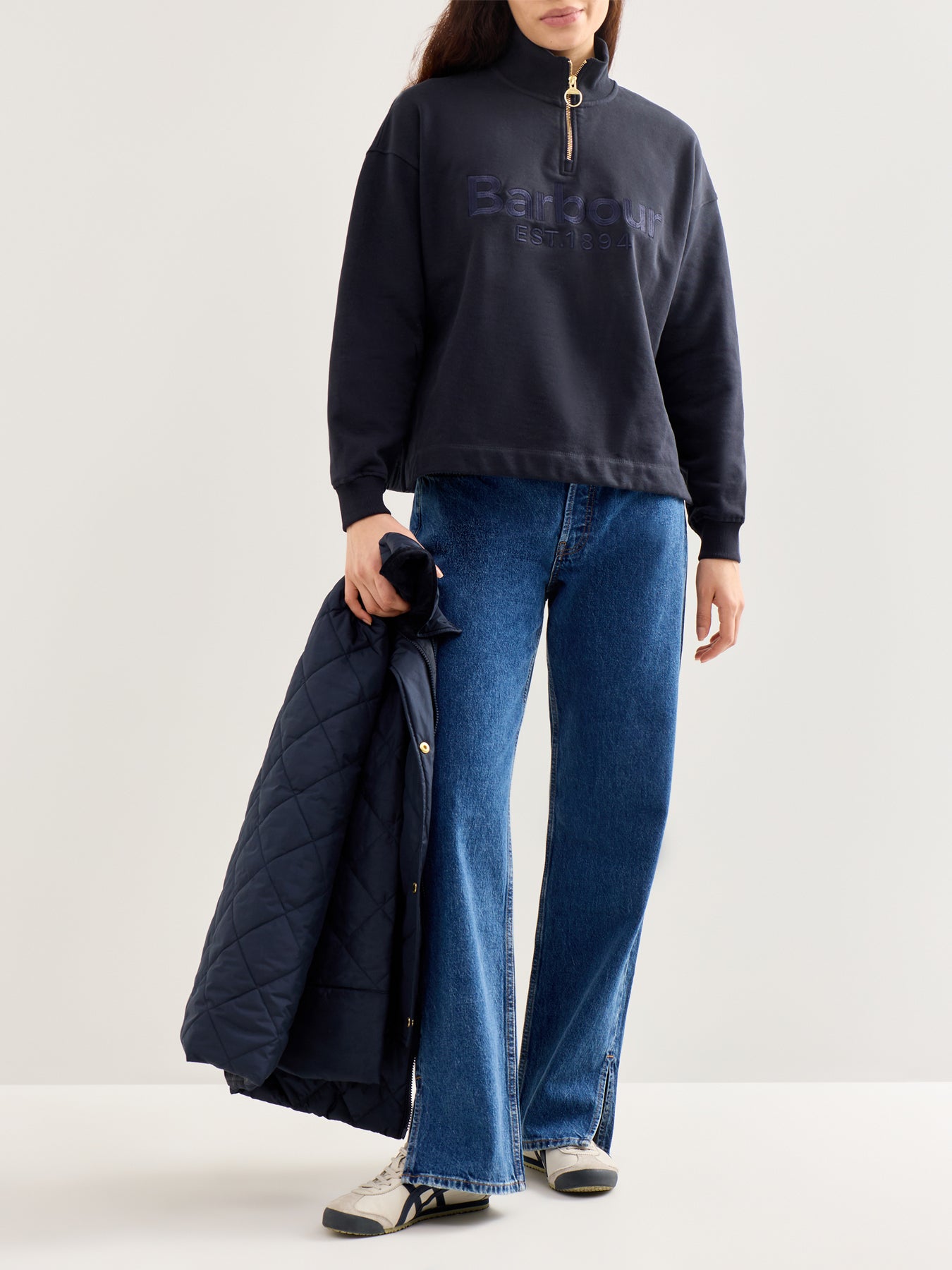 Sara Half Zip Sweatshirt Navy