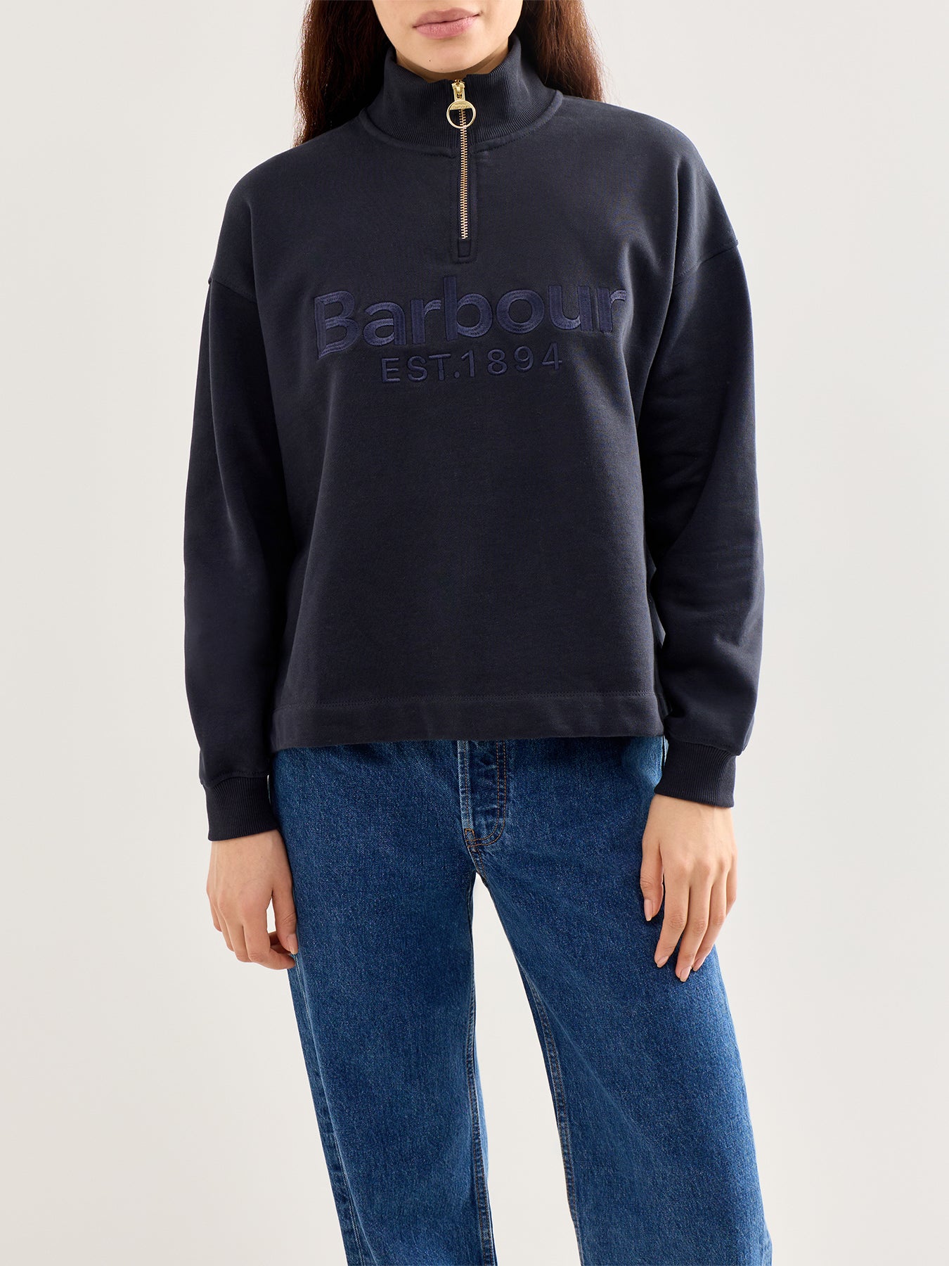 Sara Half Zip Sweatshirt Navy
