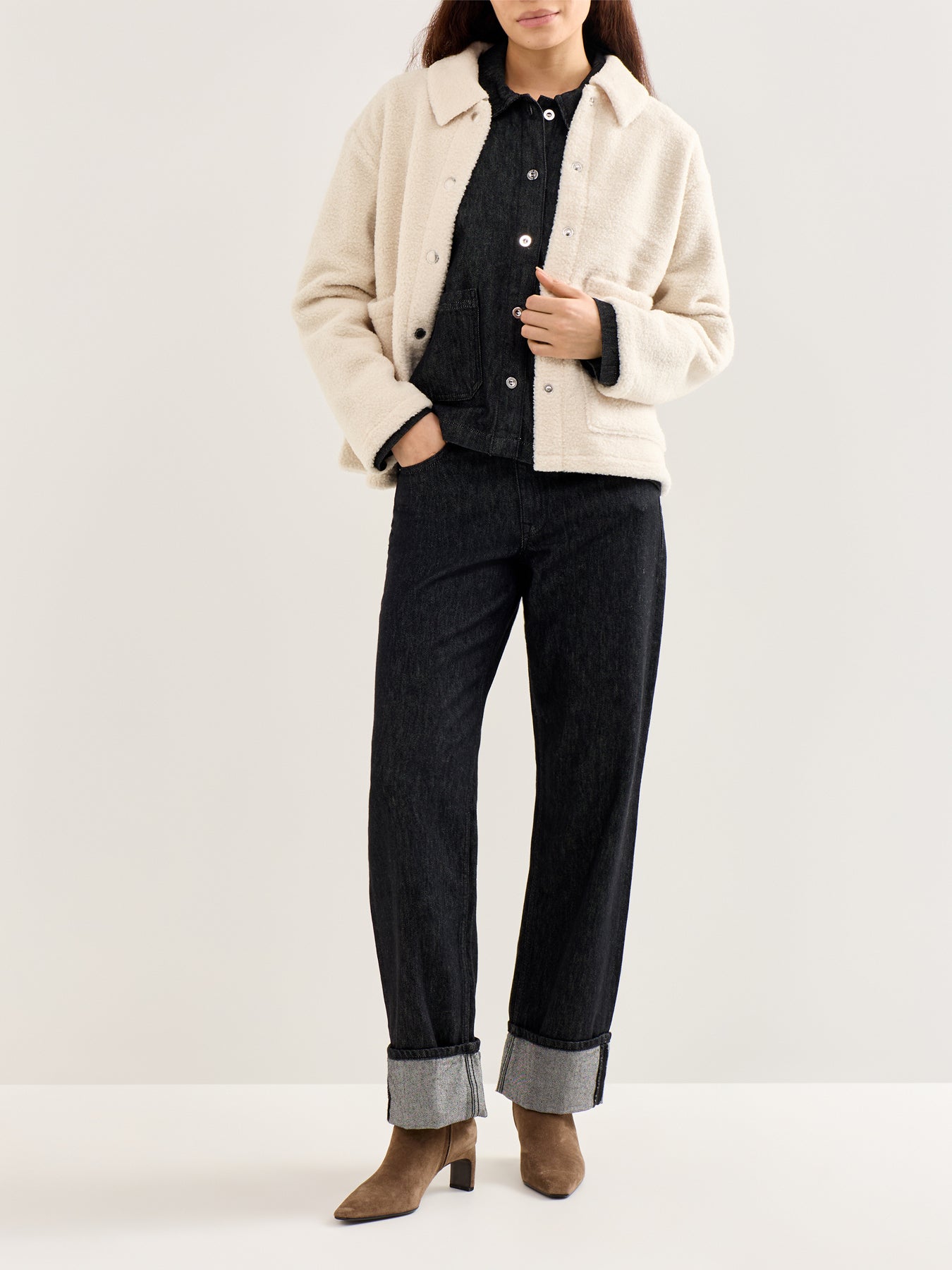 Rae Fleece Overshirt Cream