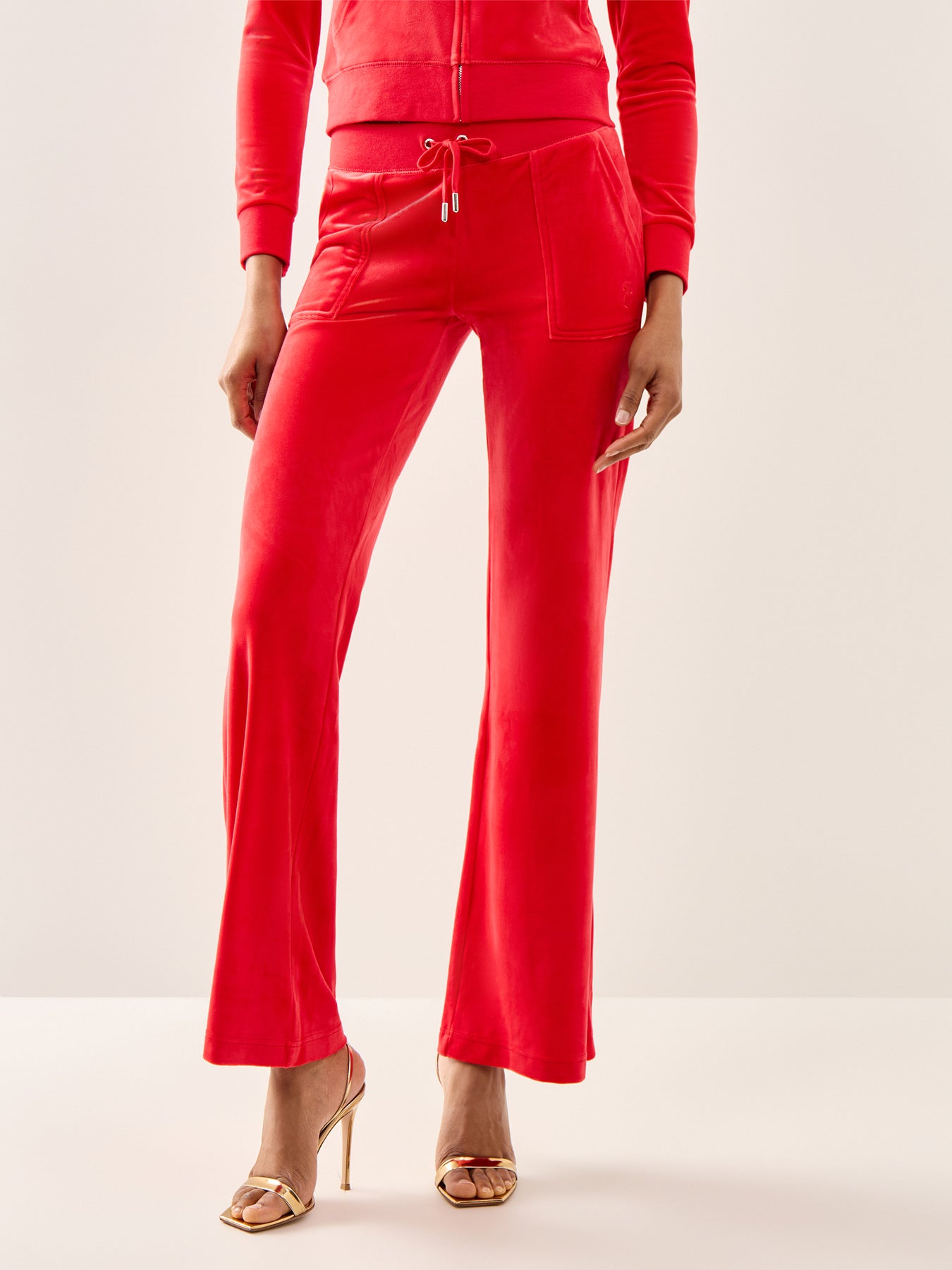 Layla Pocket Low Rise Pants Red