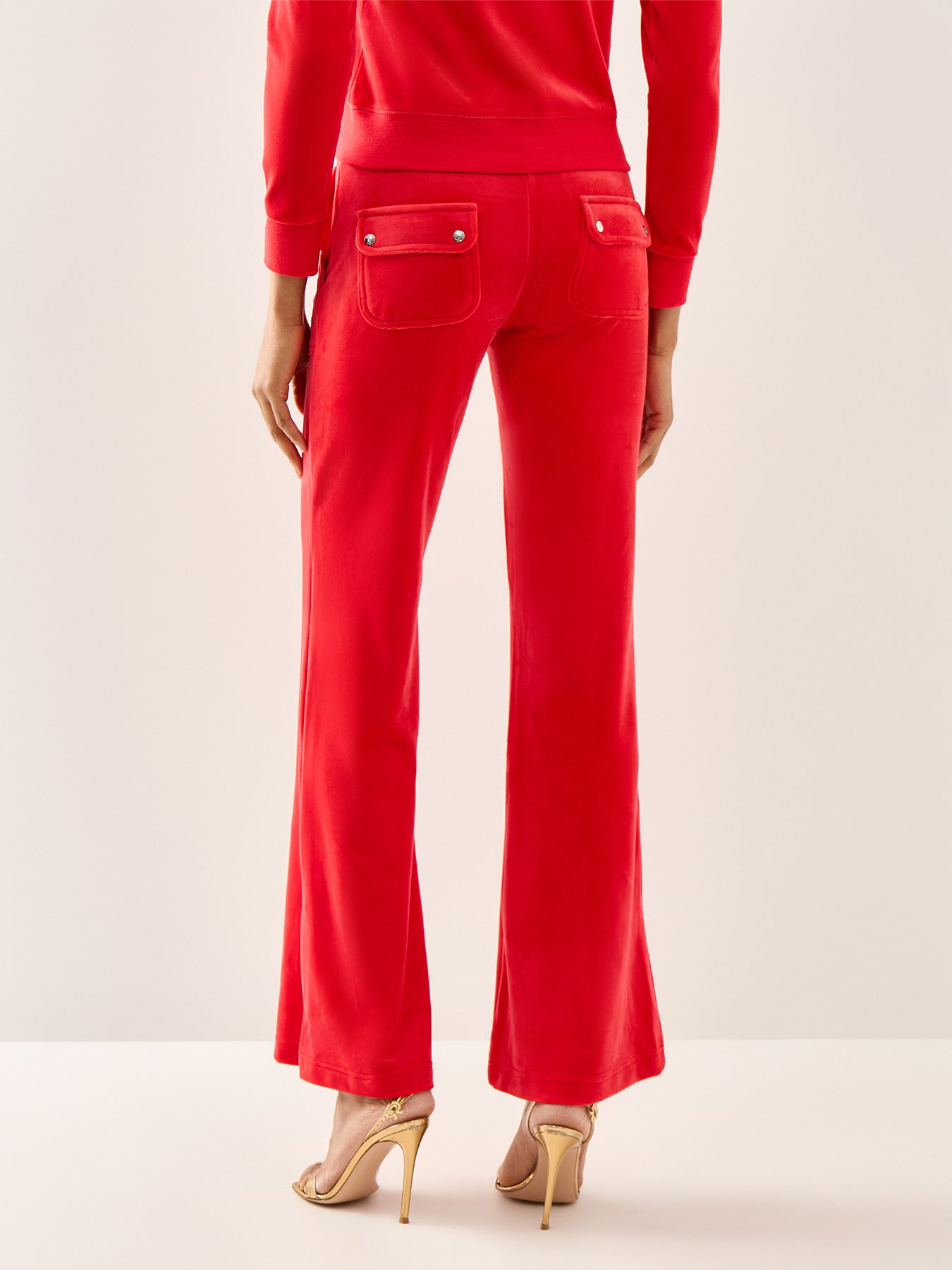 Layla Pocket Low Rise Pants Red