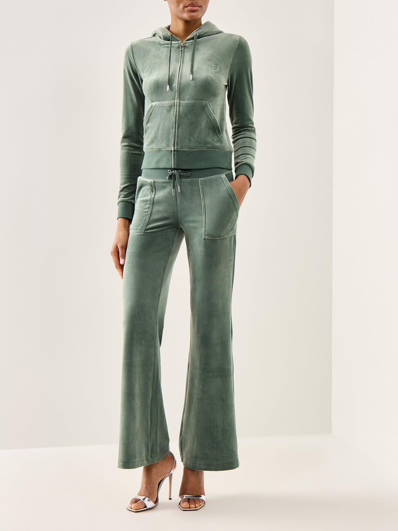 Layla Pocket Low Rise Pants Green