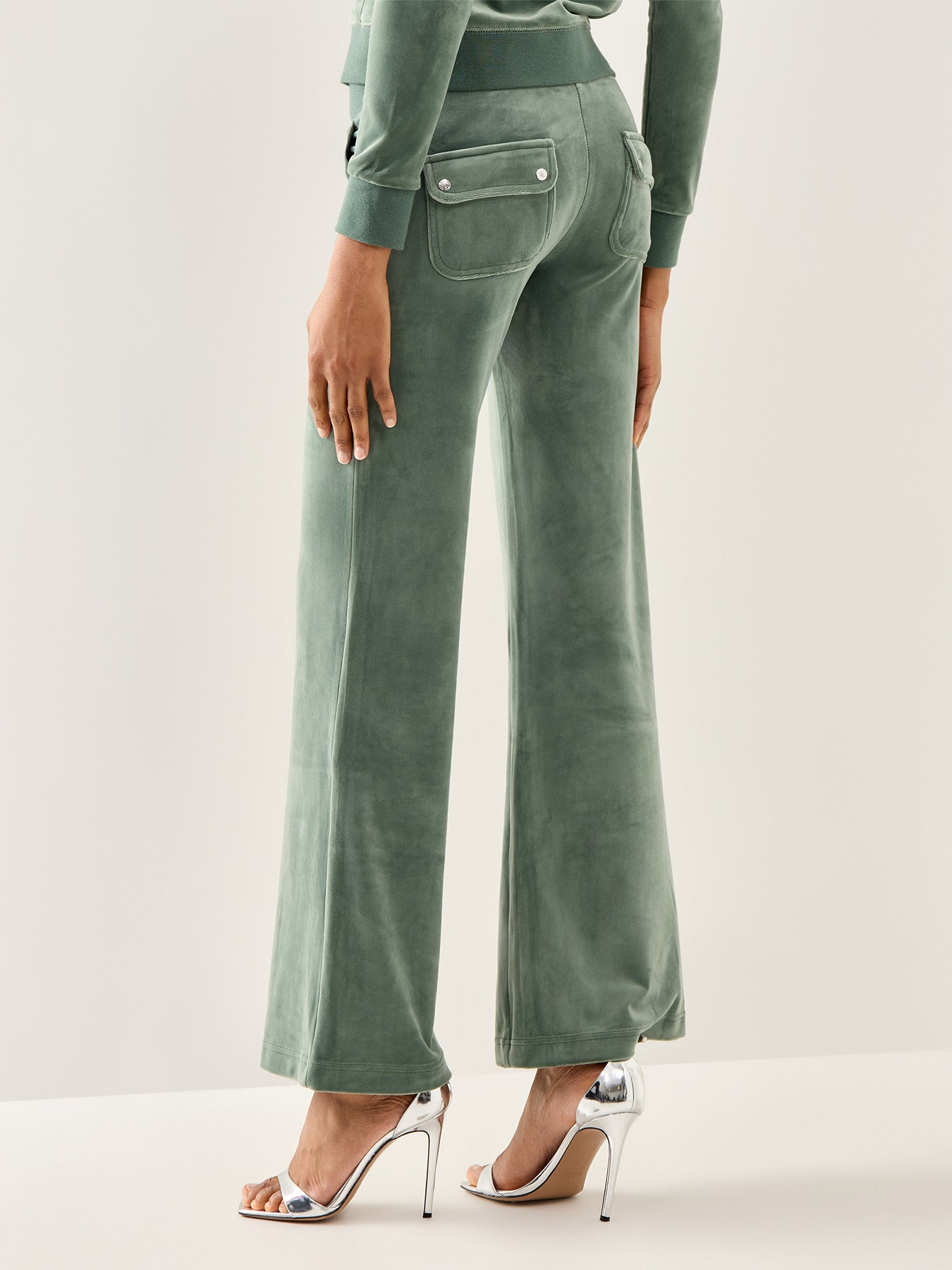 Layla Pocket Low Rise Pants Green