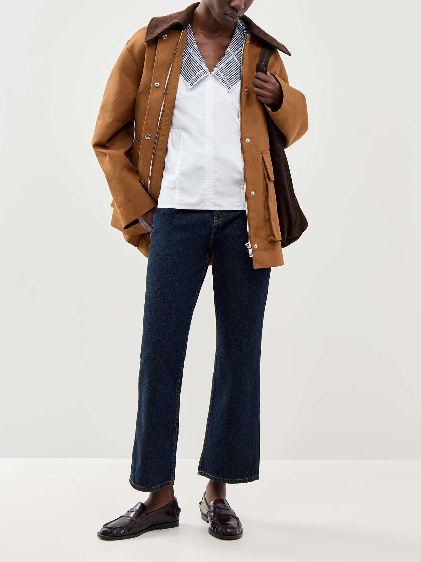 Essentials Rinse Denim Betzy Cropped Jeans