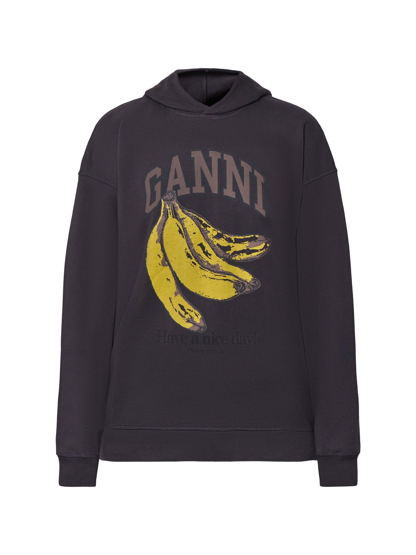 Banana Print Isoli Hoodie Black