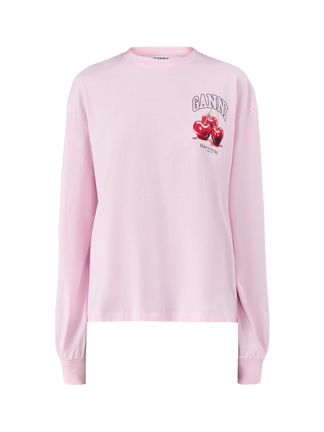 Long-Sleeve Cotton Jersey Top Pink
