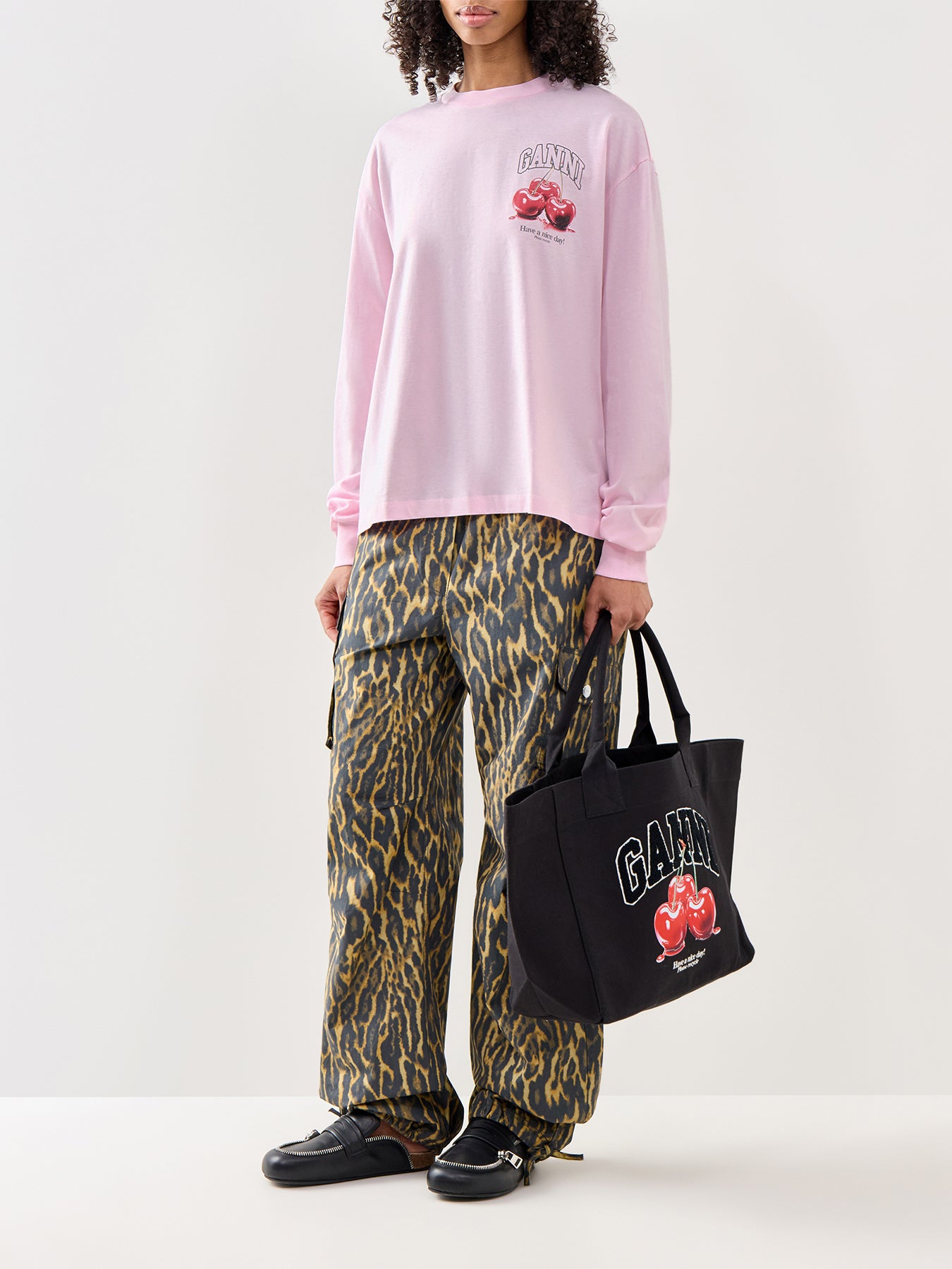 Long-Sleeve Cotton Jersey Top Pink