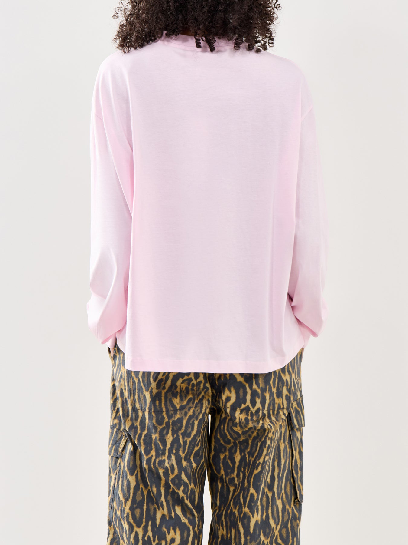 Long-Sleeve Cotton Jersey Top Pink