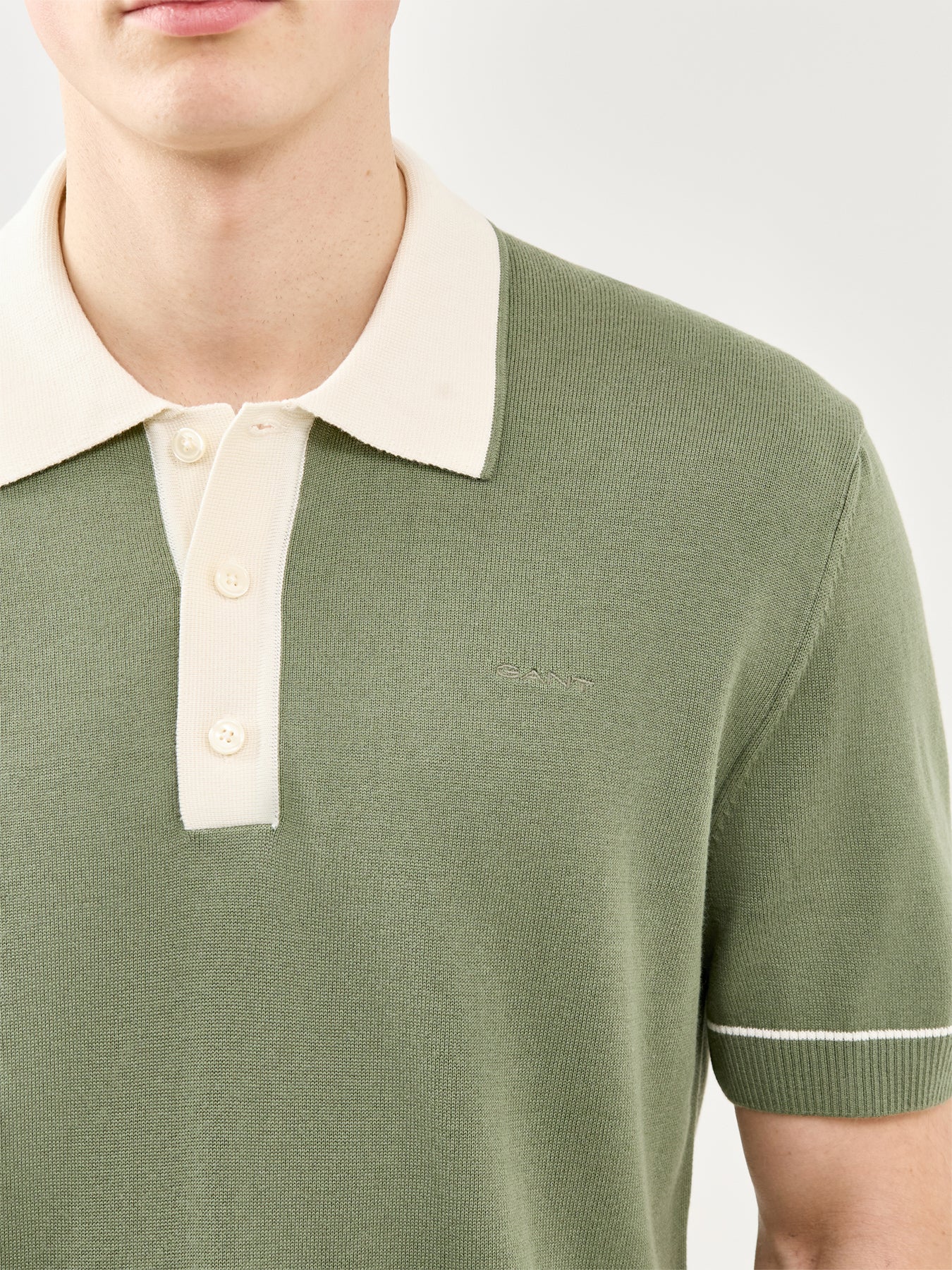 GANT Cotton Modal Polo Shirt Green