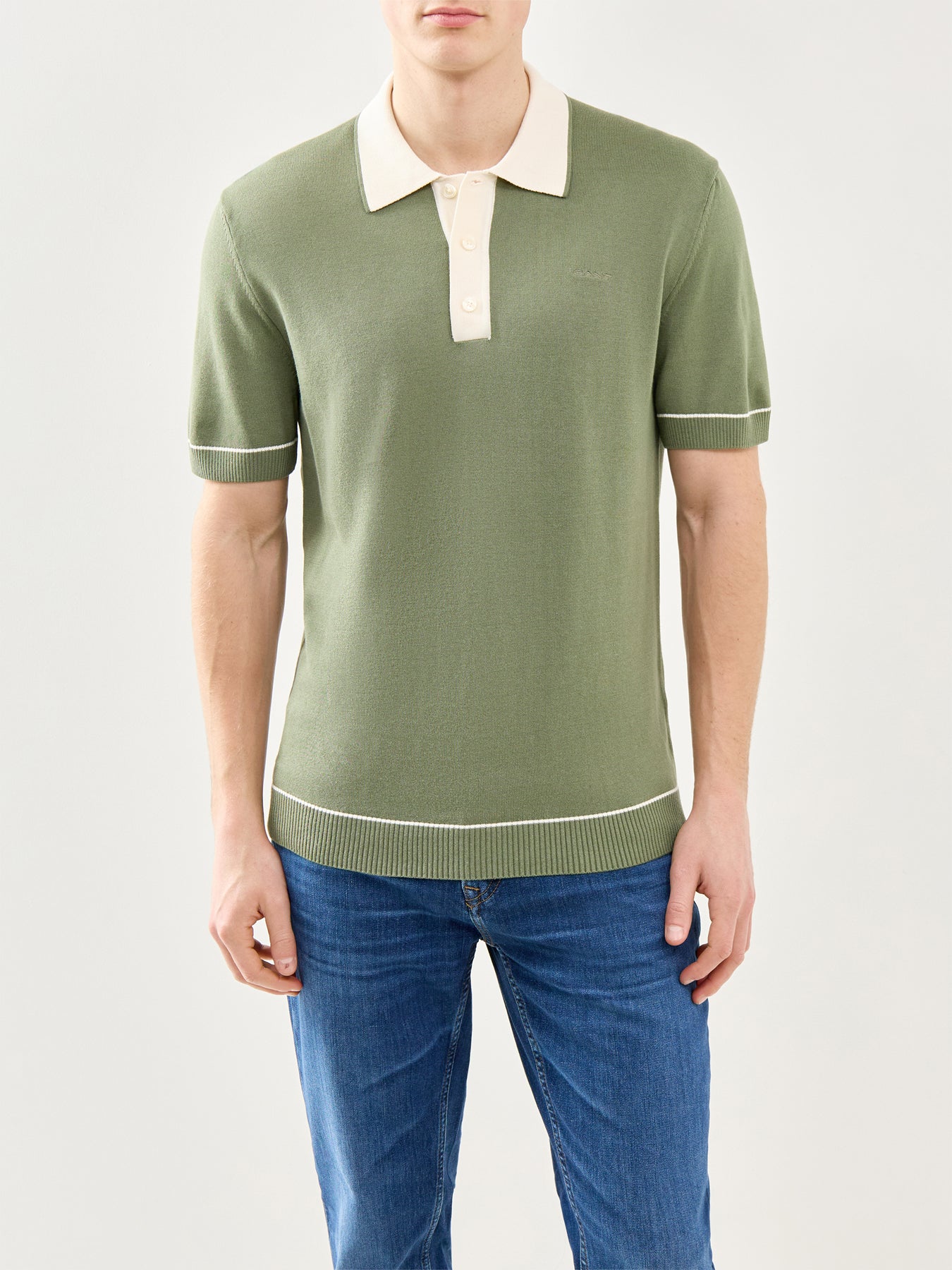 GANT Cotton Modal Polo Shirt Green