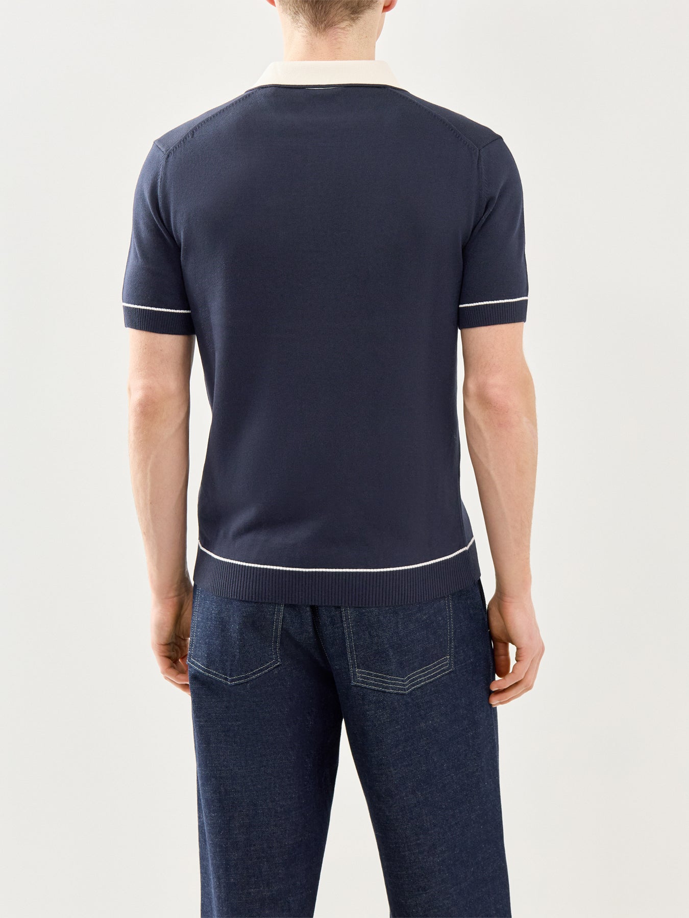 GANT Cotton Modal Polo Shirt Evening Blue