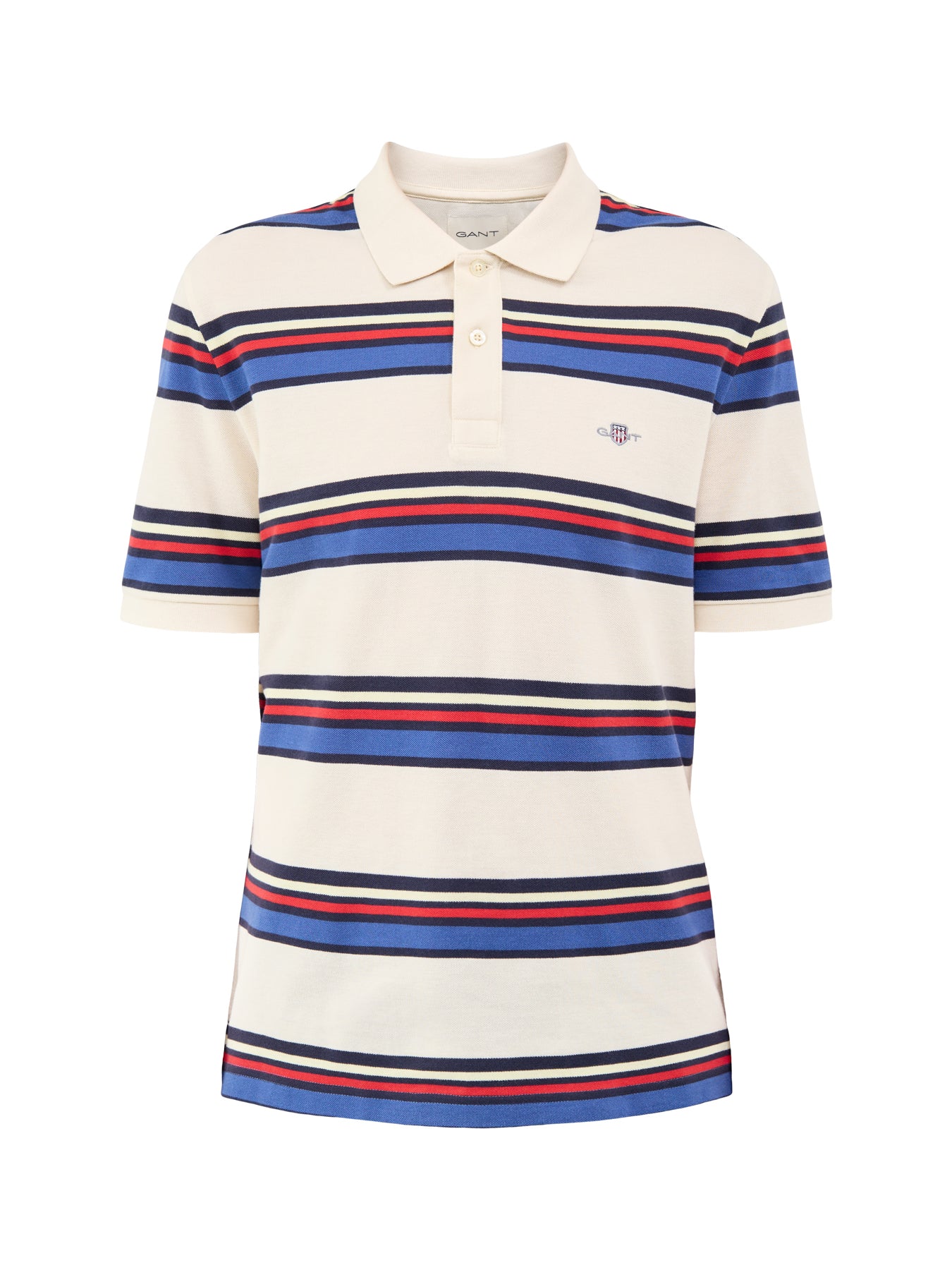 Striped Polo Shirt White